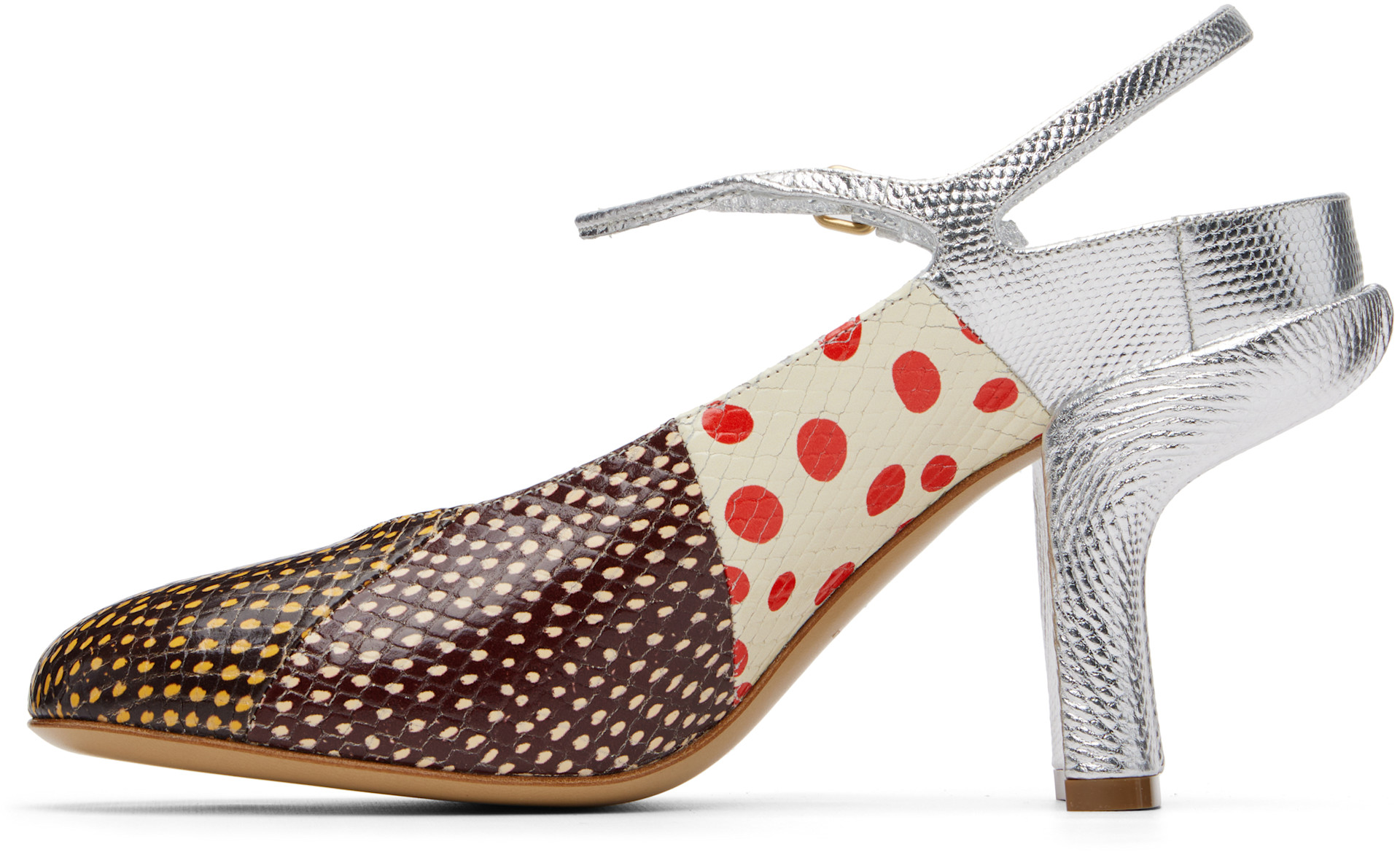 Dries Van Noten - Chaussures à talon multicolores à patchwork