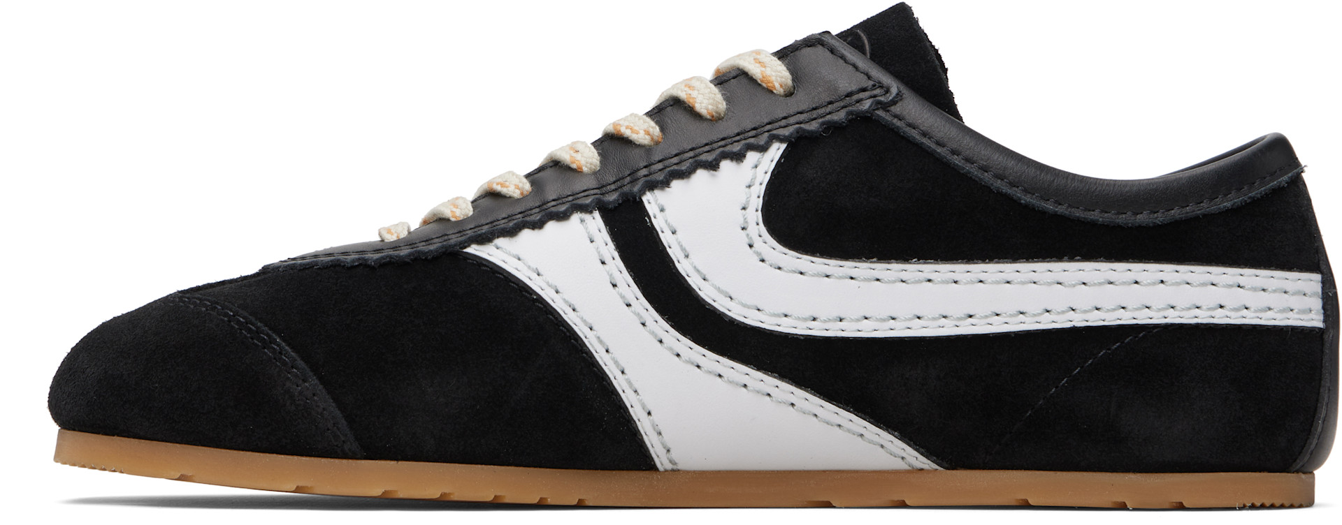 Dries Van Noten - Baskets noires en suède