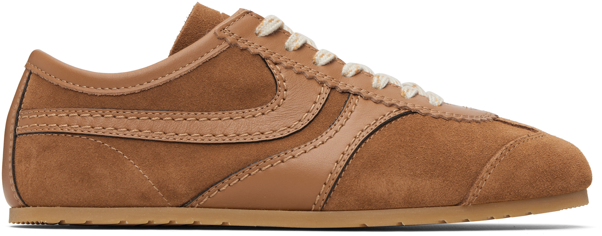 Dries Van Noten - Baskets brun clair en suède