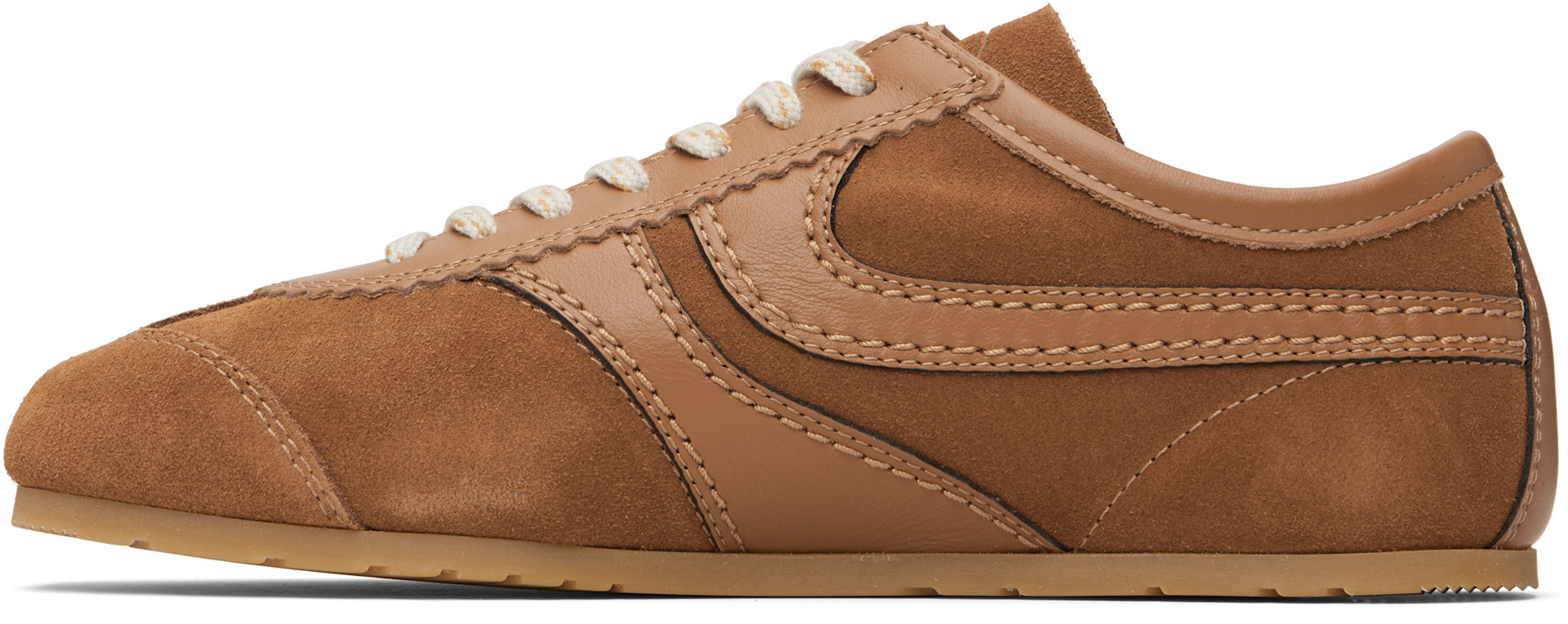 Dries Van Noten - Baskets brun clair en suède