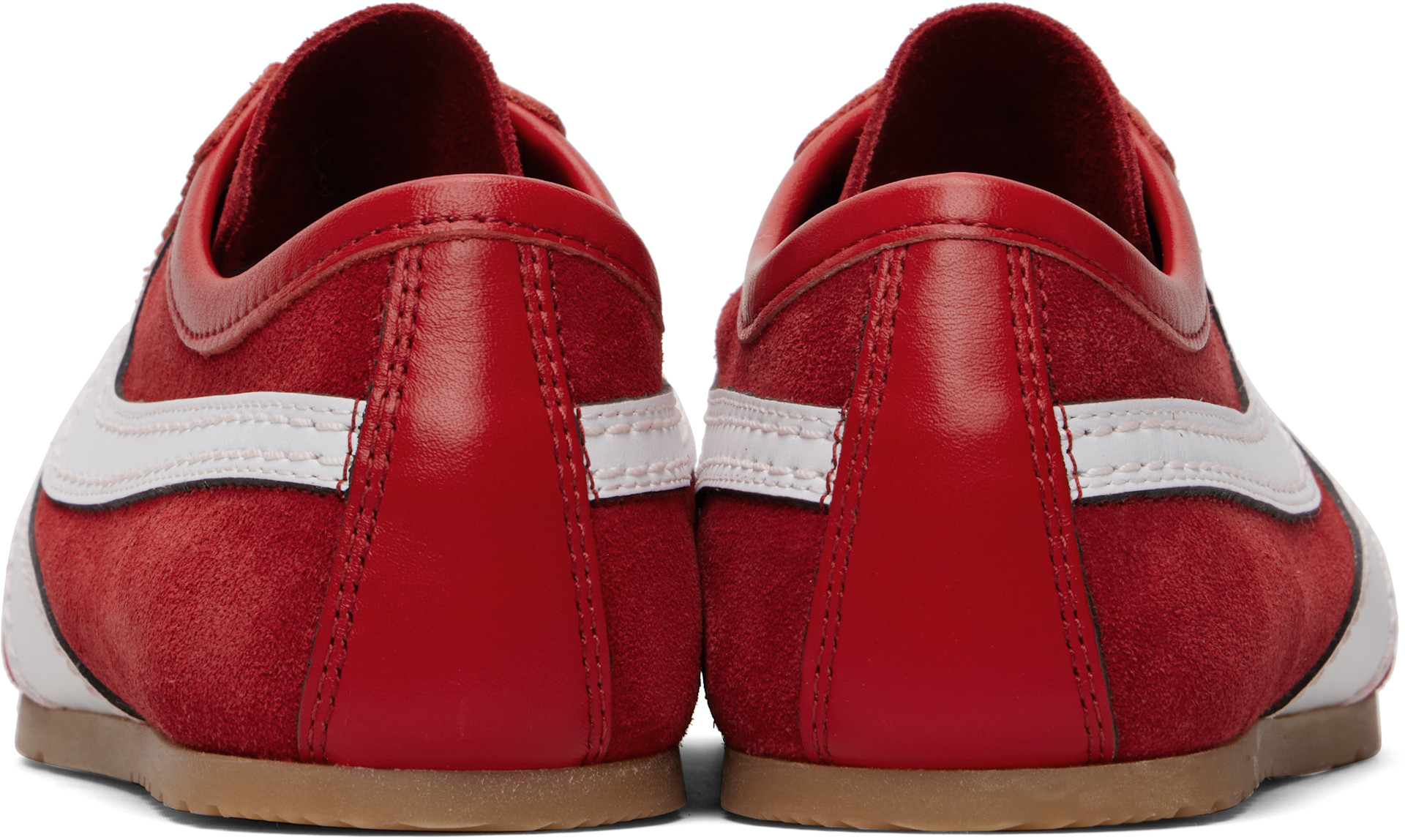 Dries Van Noten - Baskets rouges en suède
