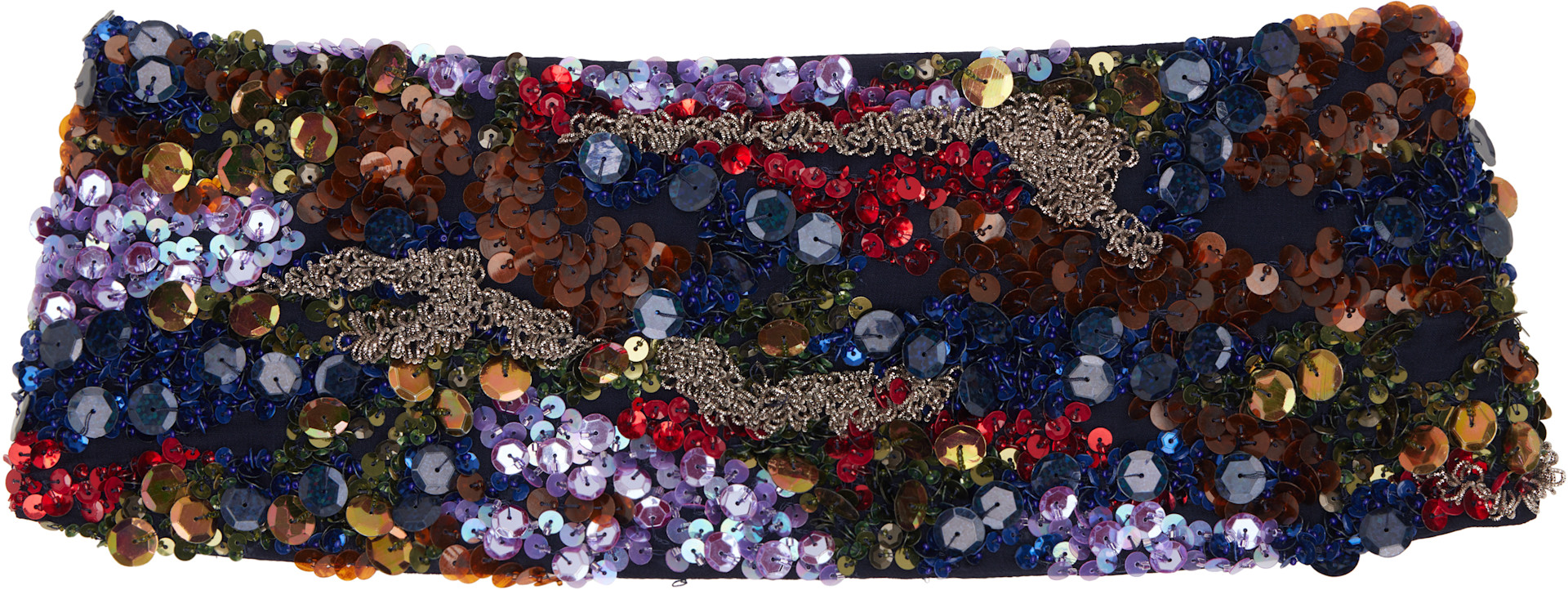 Dries Van Noten self-tie multicolor woven Macramé Belt Dries Van Noten: Multicolor Embroidered Cummerbund Belt | SSENSE main image 2
