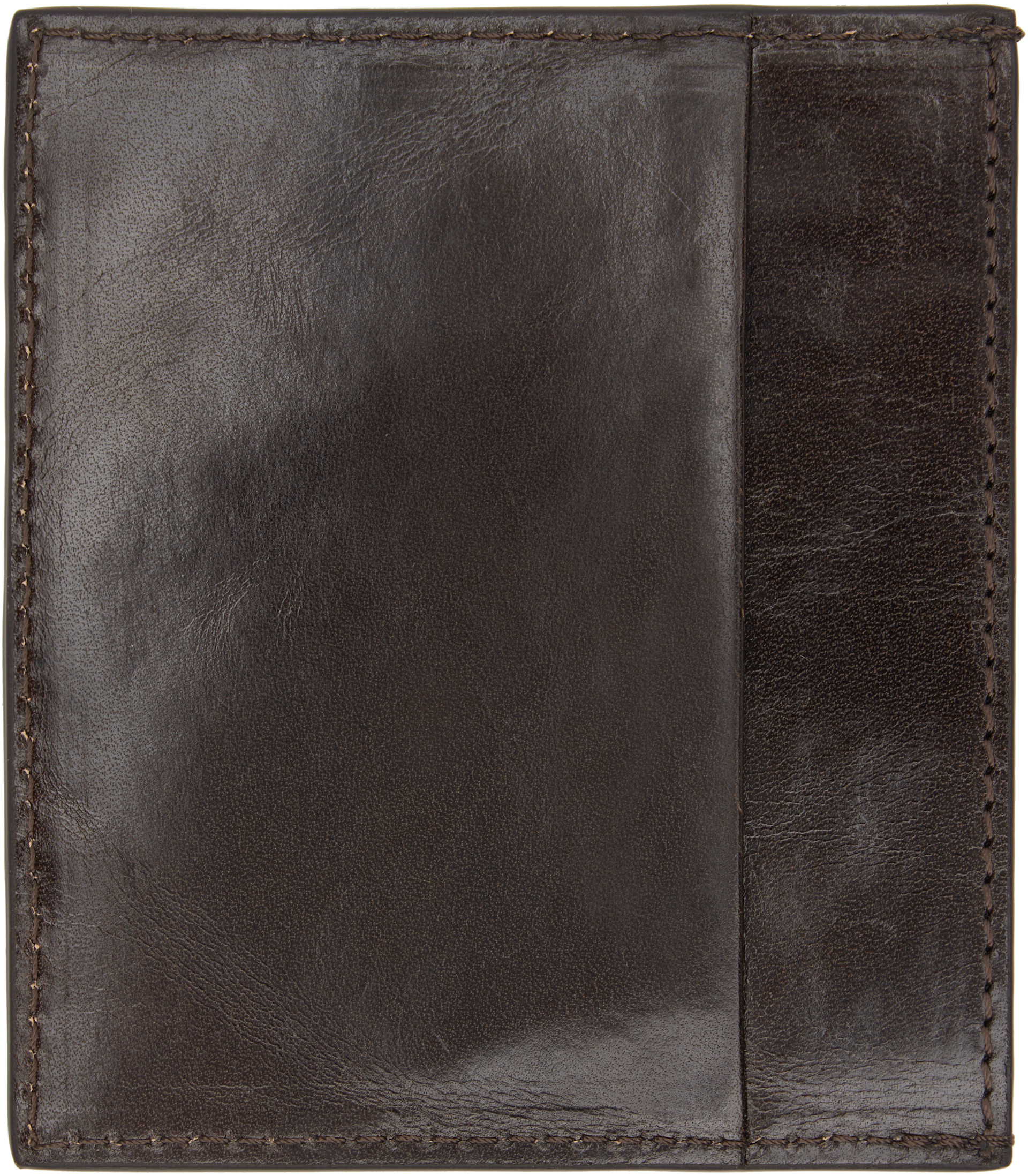 Dries Van Noten: Brown Calfskin Card Holder | SSENSE
