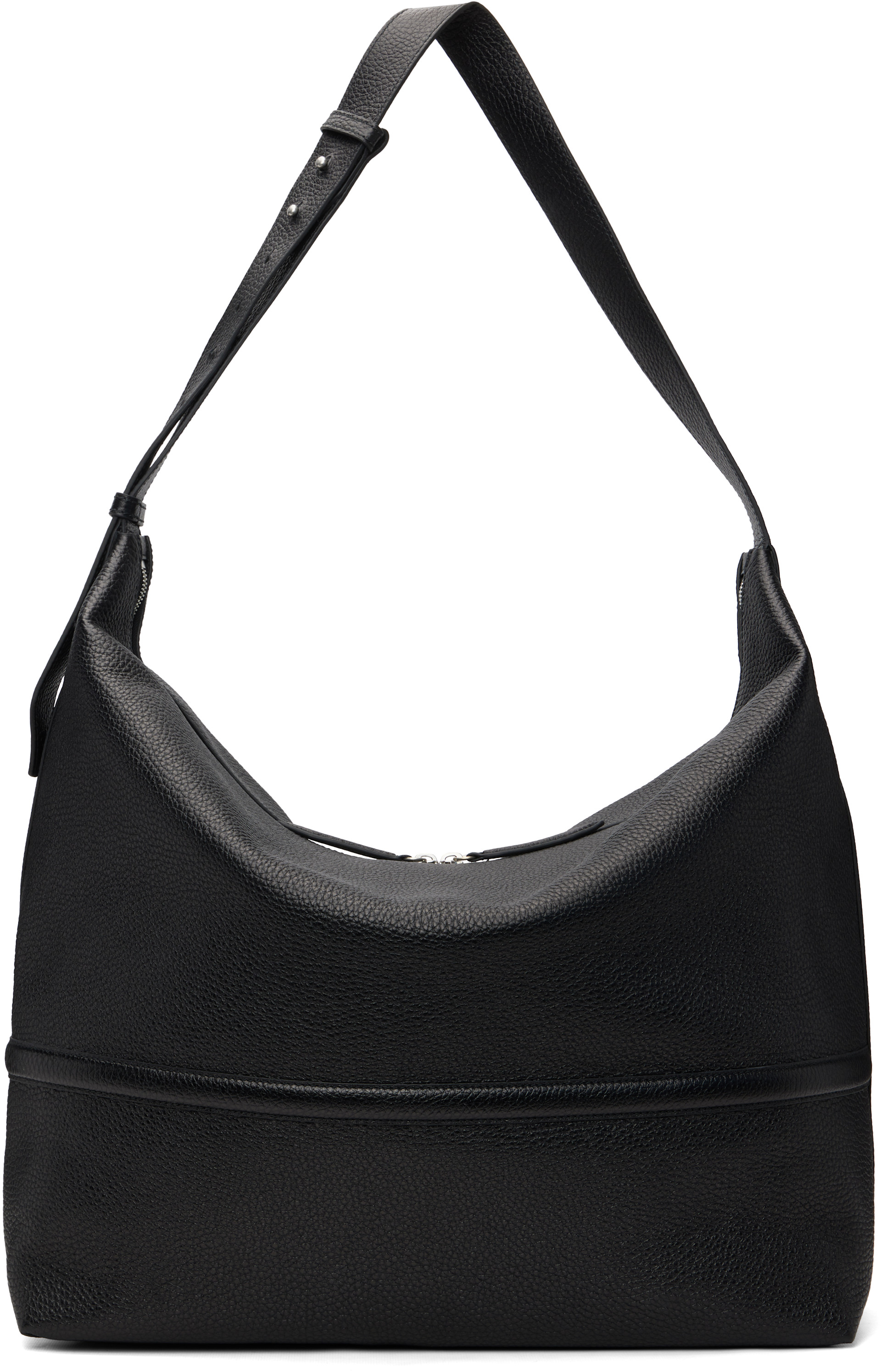 DRIES VAN NOTEN ブラック　レザーハンドバック Dries Van Noten: Black Calfskin Bag | SSENSE