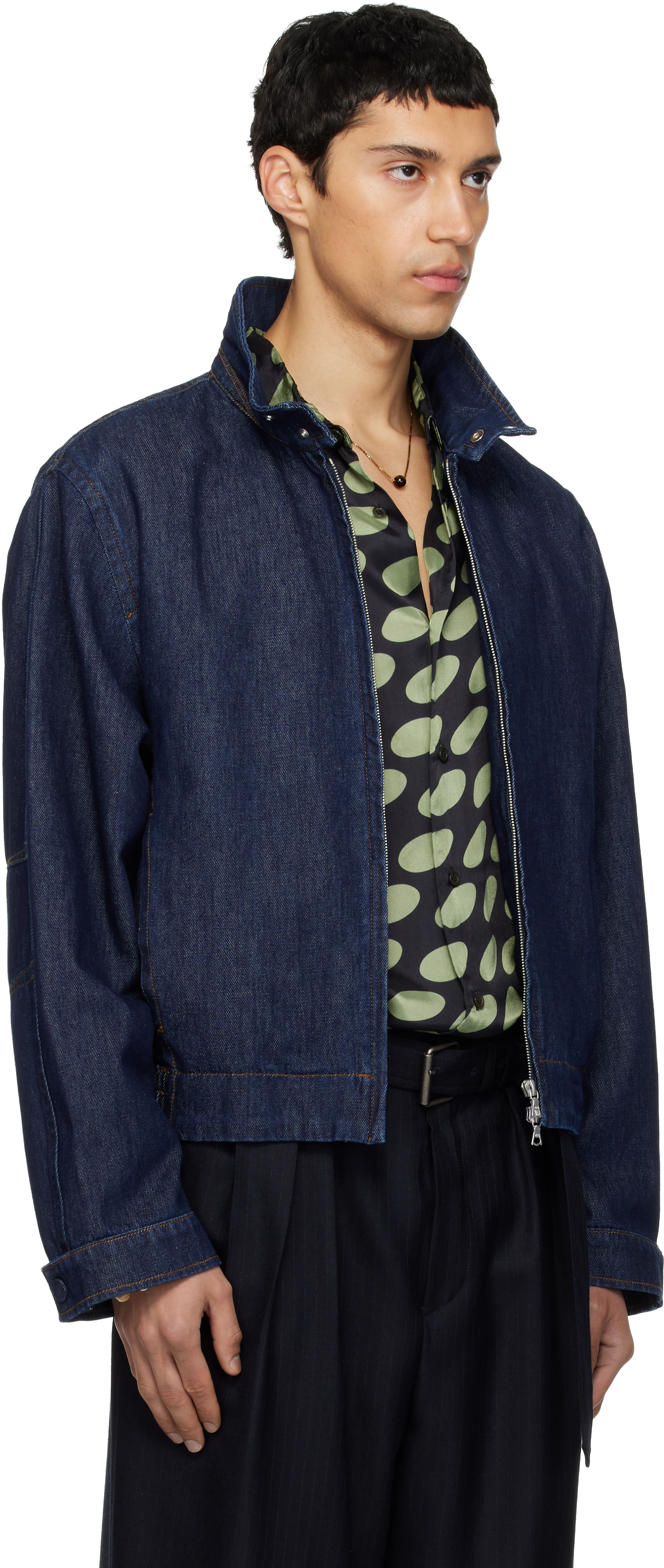 Dries Van Noten: ネイビー Varington デニムジャケット | SSENSE 日本