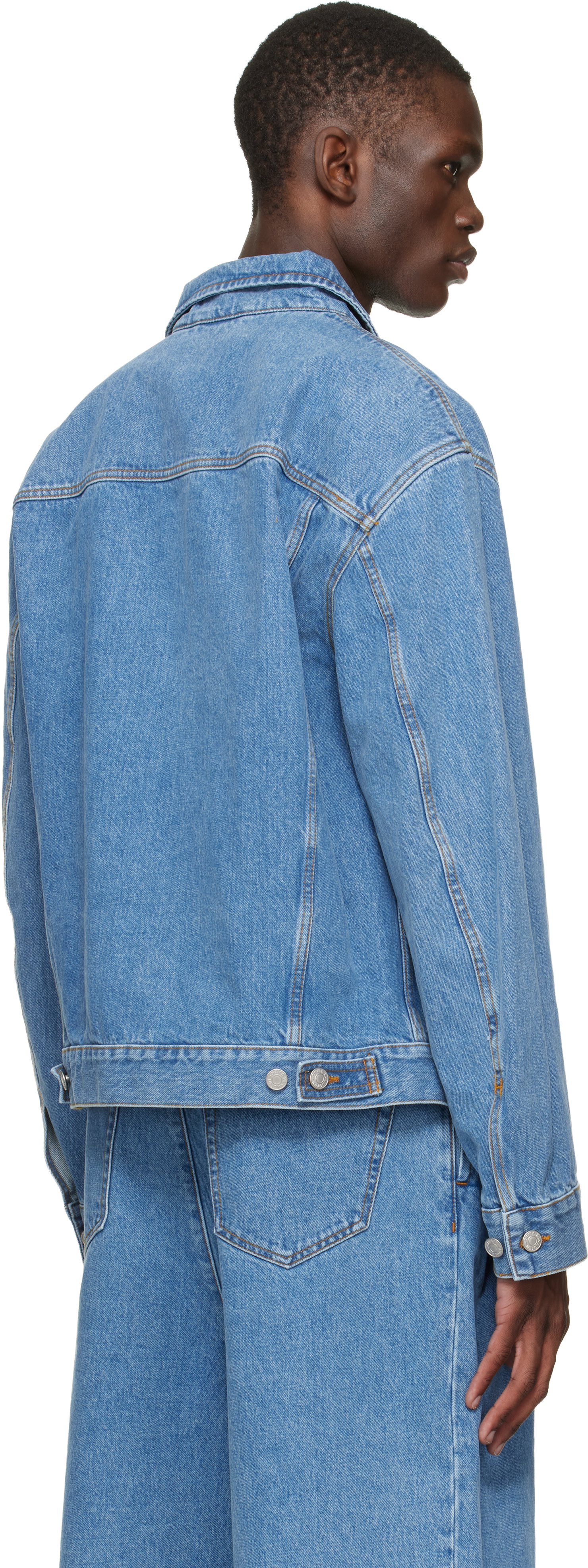 Dries Van Noten: Blue Flap Pocket Denim Jacket | SSENSE