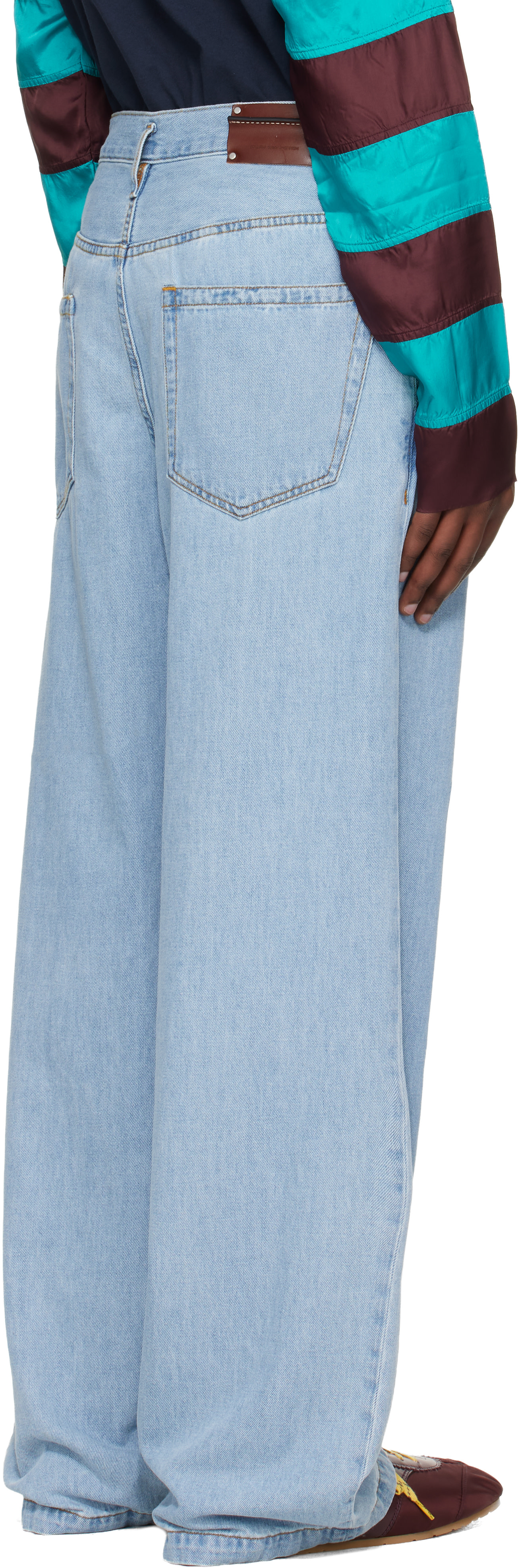 Dries Van Noten - Jean bleu à plis