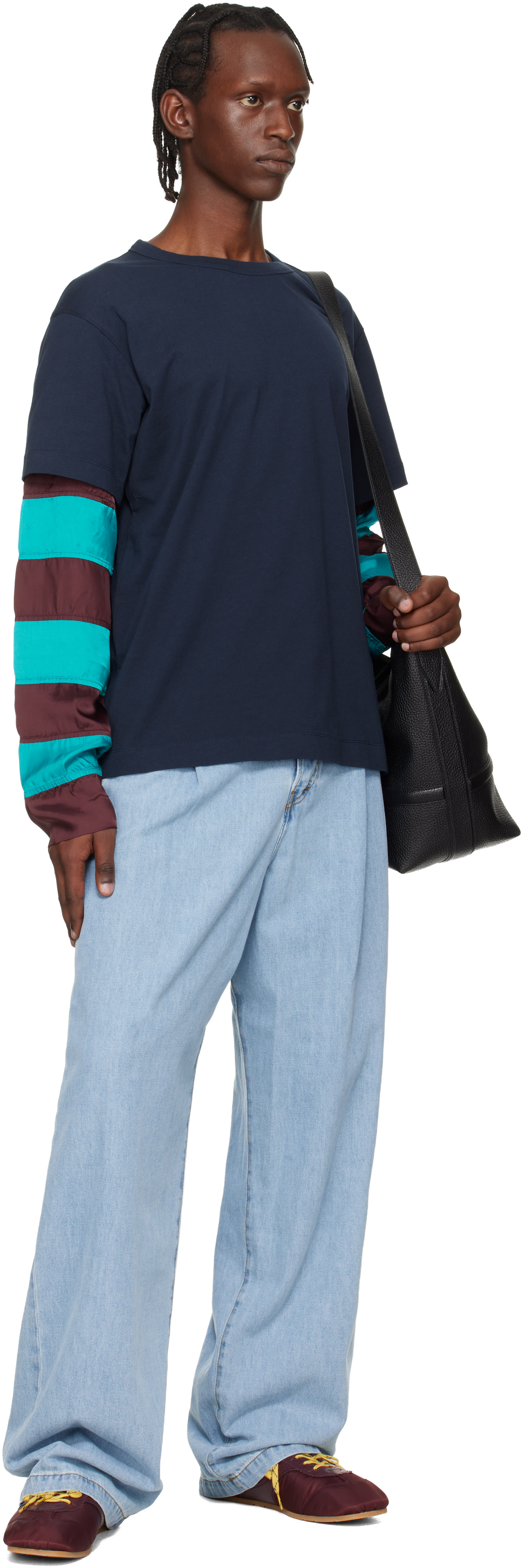Dries Van Noten - Jean bleu à plis