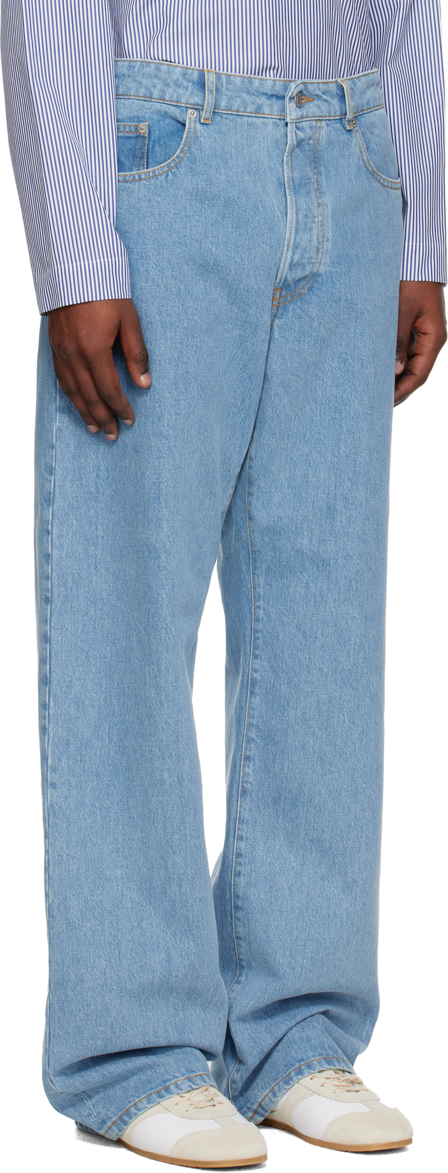 Dries Van Noten: Blue Straight Leg Jeans | SSENSE