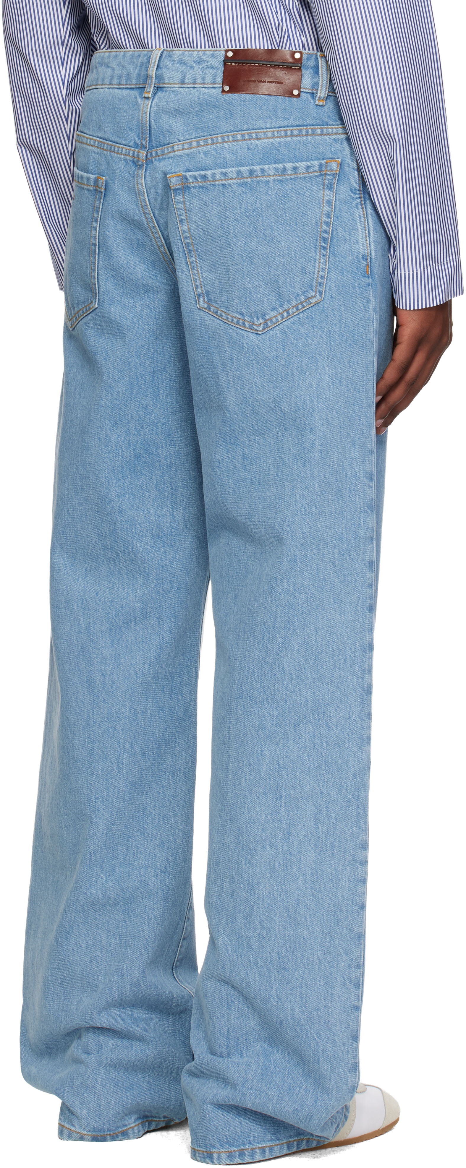 パンツ DRIES VAN NOTEN Straight Denim Pants Dries Van Noten: Blue Straight Leg Jeans | SSENSE