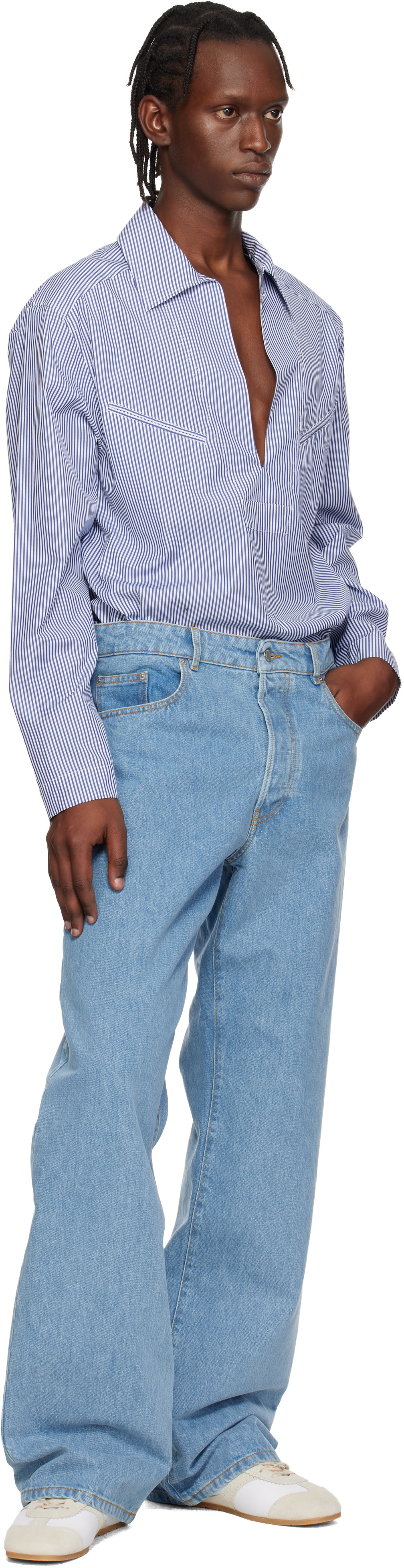Dries Van Noten: Blue Straight Leg Jeans | SSENSE