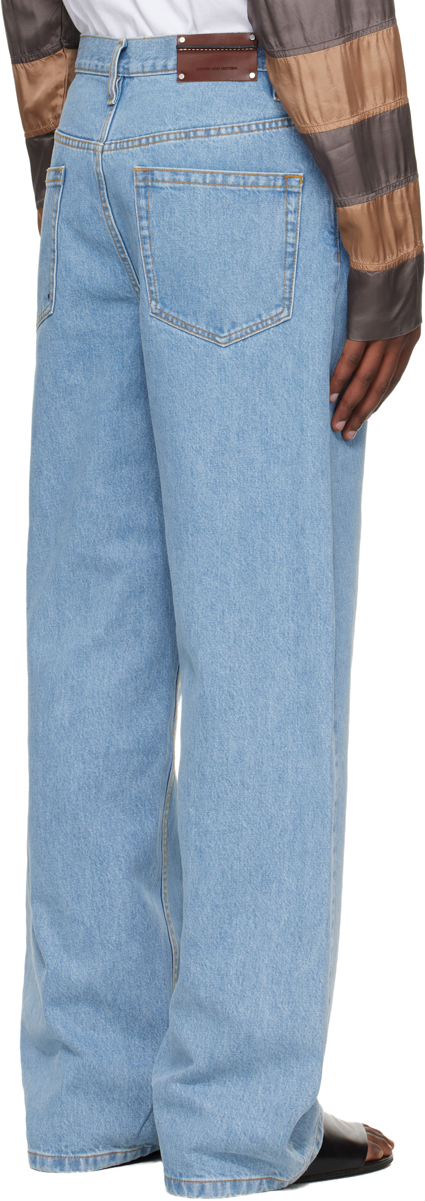 はーてちゃんDRIES VAN NOTEN ブルーストレートデニム　28 Dries Van Noten: ブルー ルーズフィット ジーンズ | SSENSE 日本