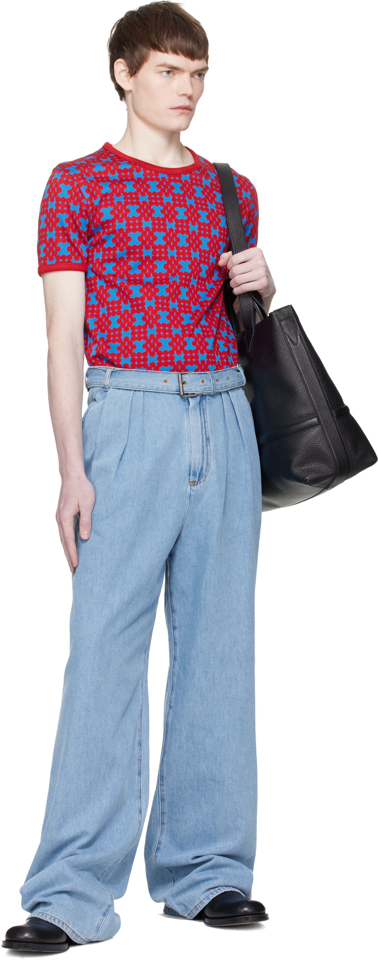 Dries Van Noten - Jean bleu à plis