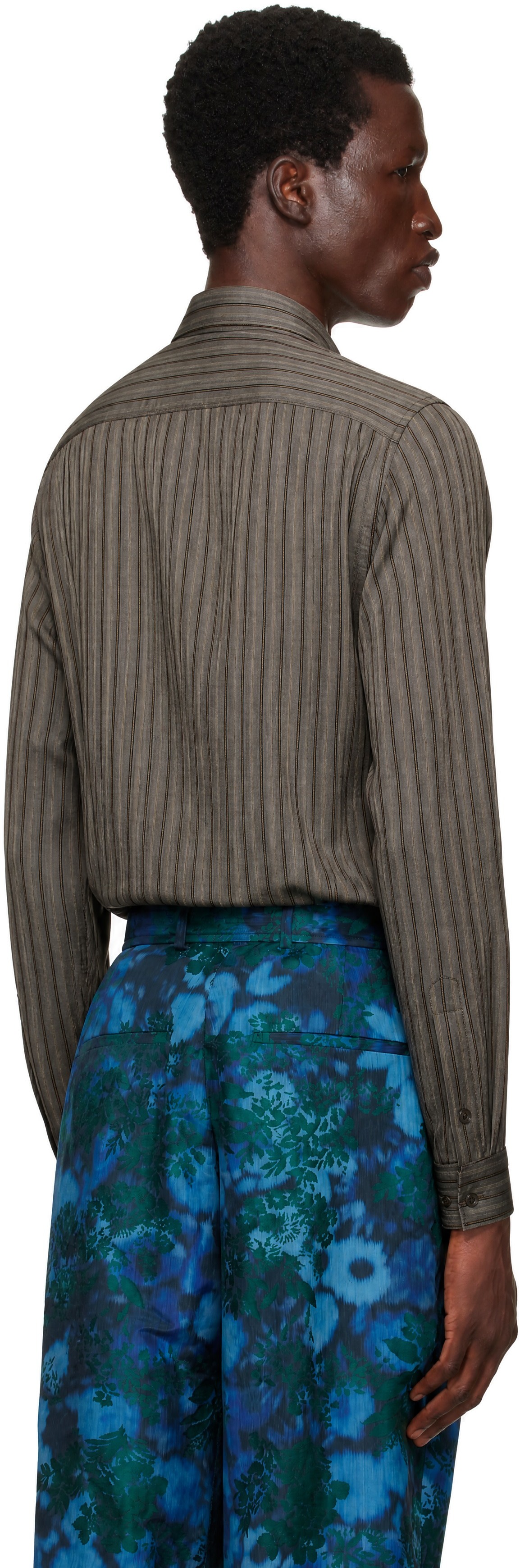 Dries Van Noten - Gray Viscose Zip Shirt