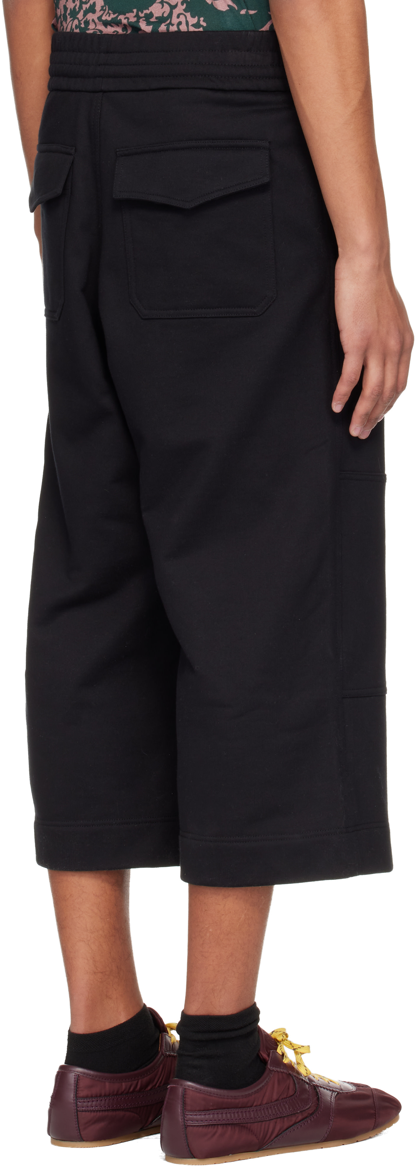 Dries Van Noten: Black Loose Cotton Shorts | SSENSE