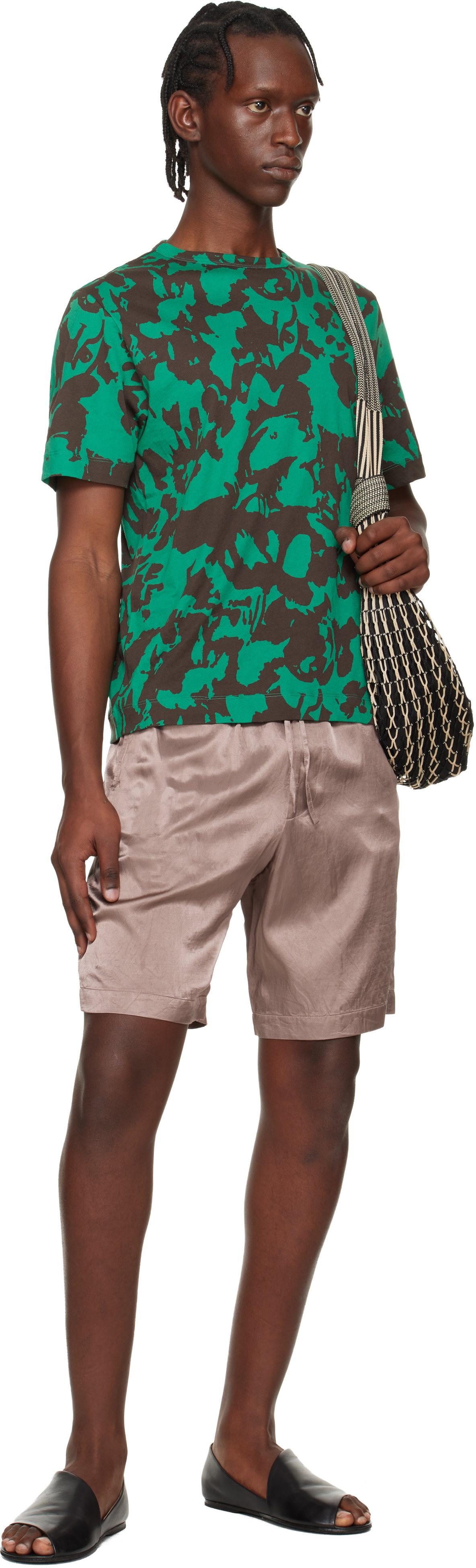 Dries Van Noten: Taupe Viscose Cotton Shorts | SSENSE