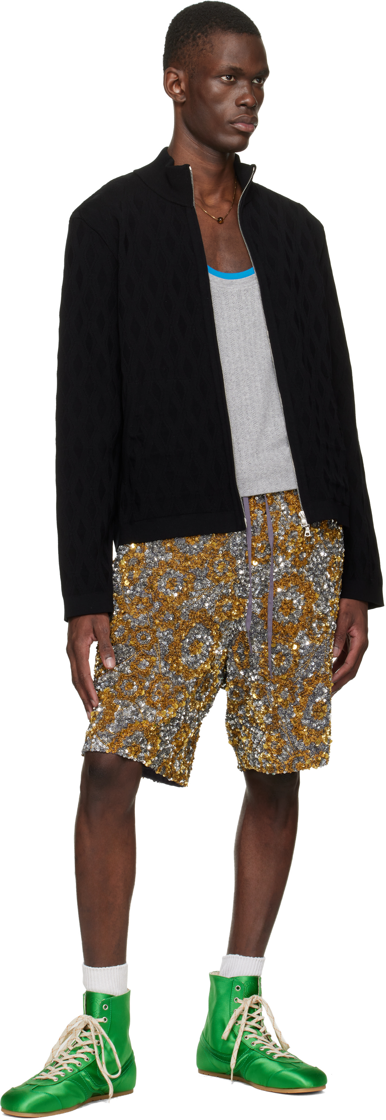 Dries Van Noten - ブラック ジップセーター