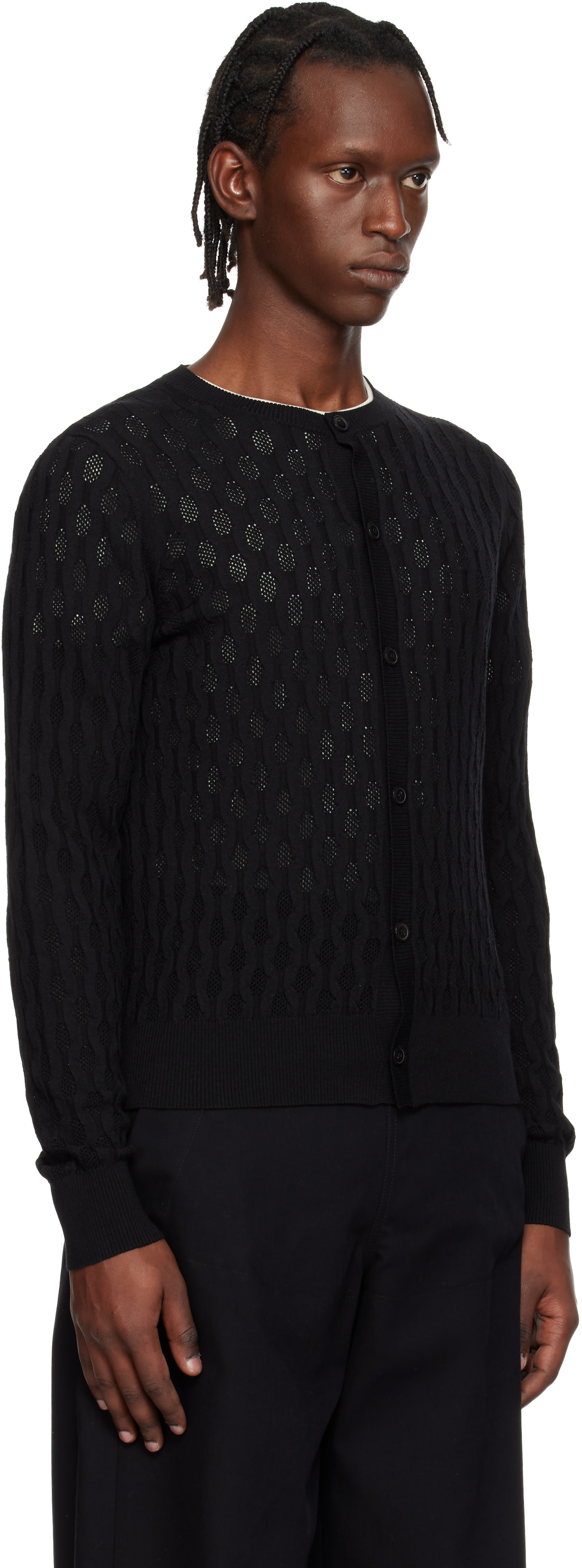 Dries Van Noten - 블랙 니트 가디건