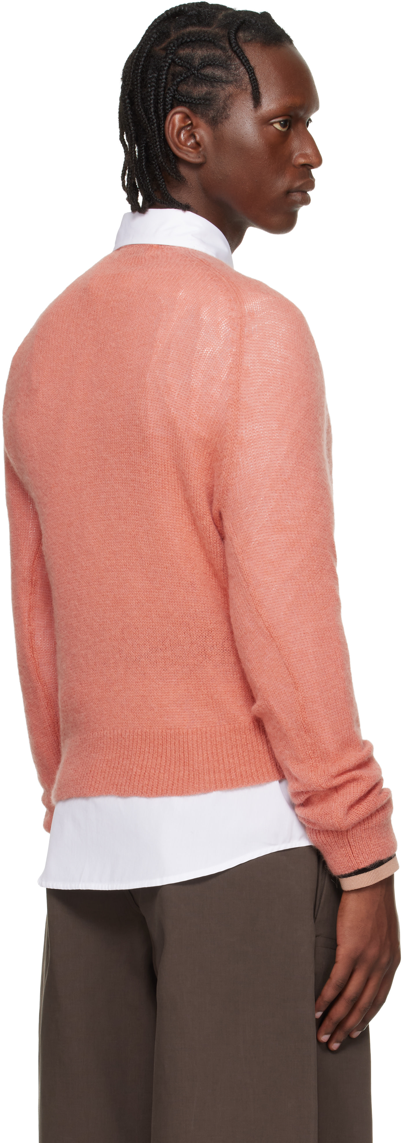 Dries Van Noten - Pull rose en alpaga