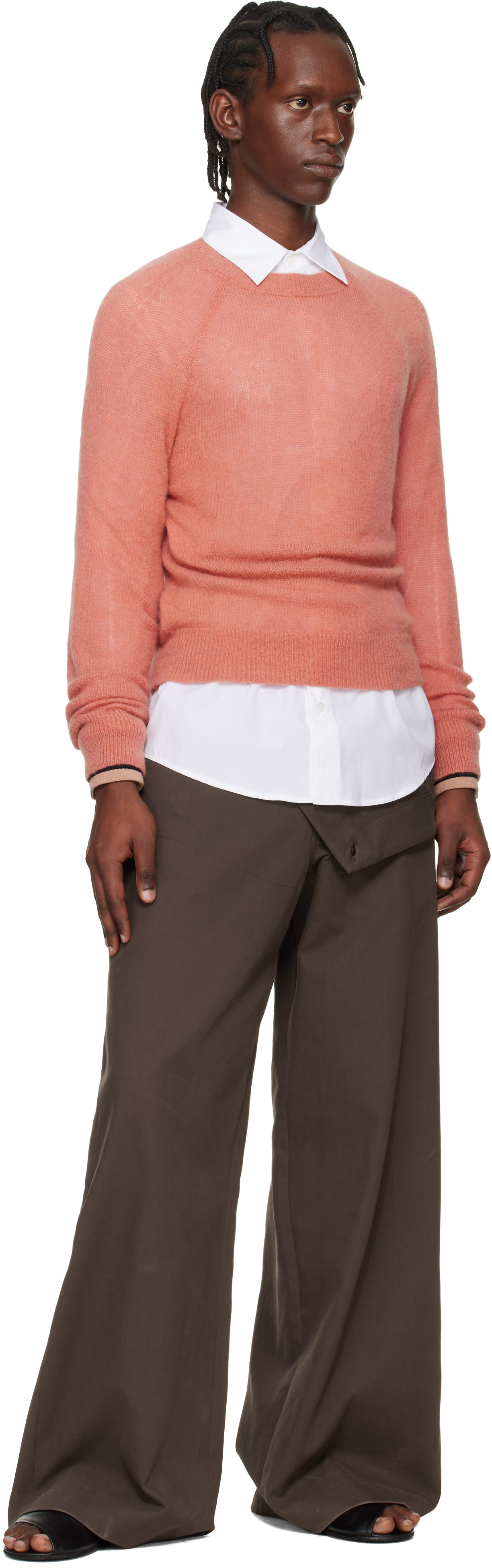 Dries Van Noten - Pull rose en alpaga
