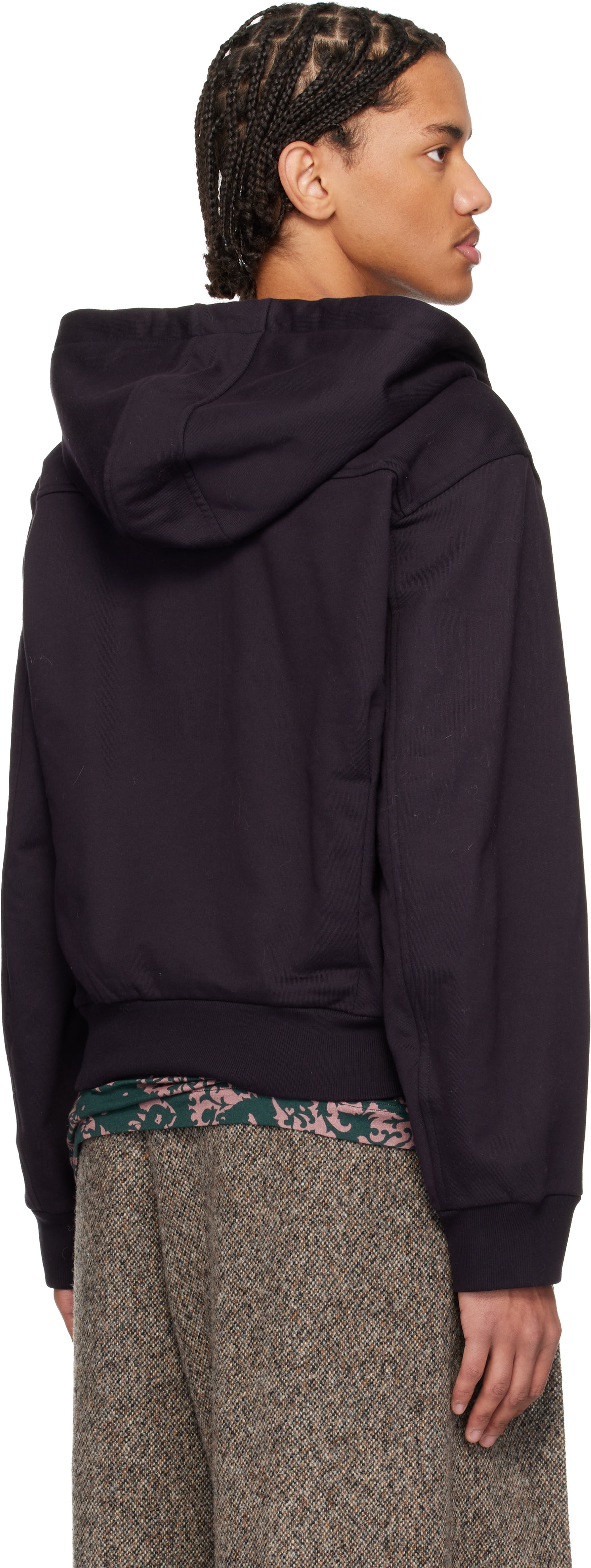 Dries Van Noten: Navy Loose Zipped Hoodie | SSENSE
