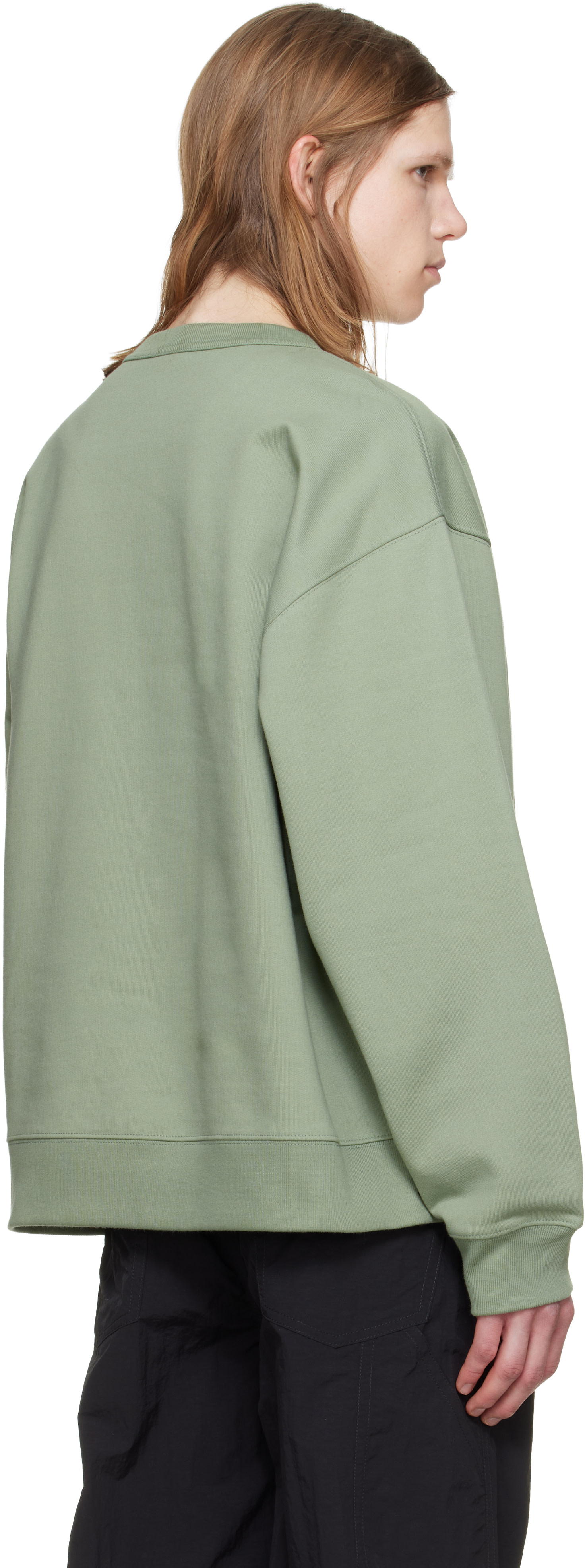 Dries Van Noten: Green Floral Sweatshirt | SSENSE
