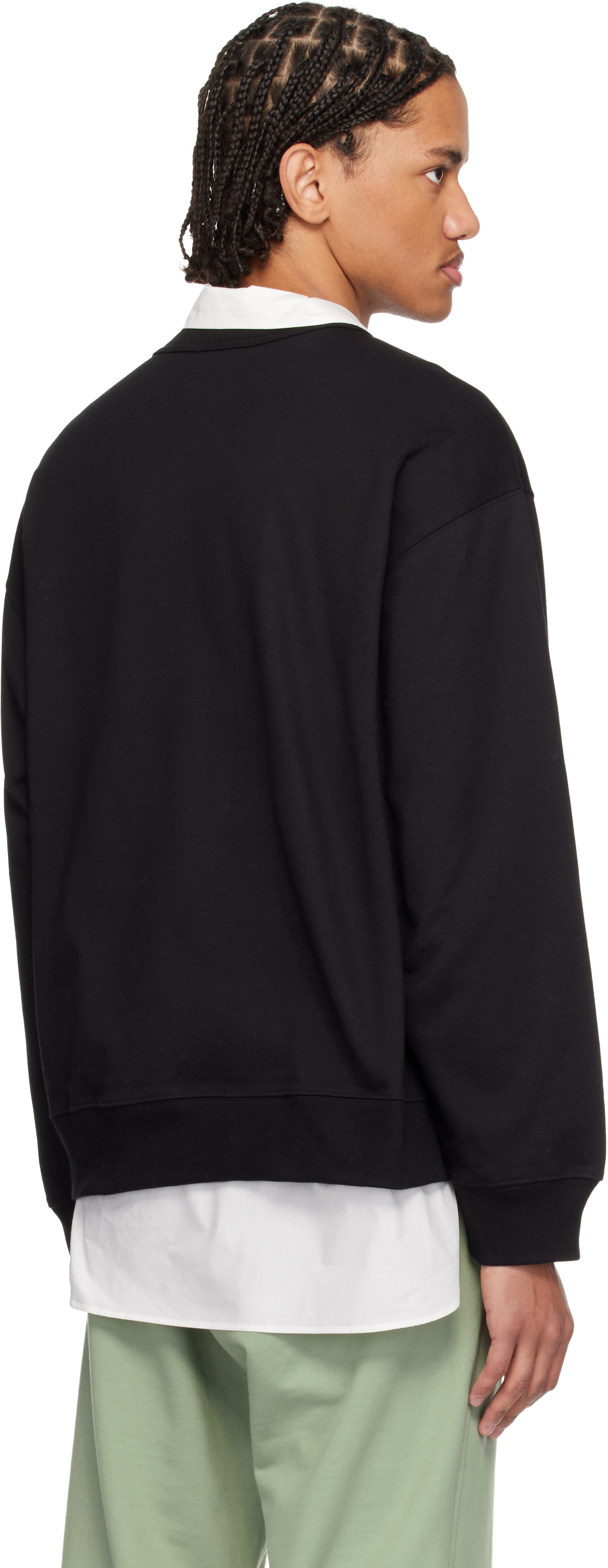 Dries Van Noten - Pull molletonné surdimensionné noir