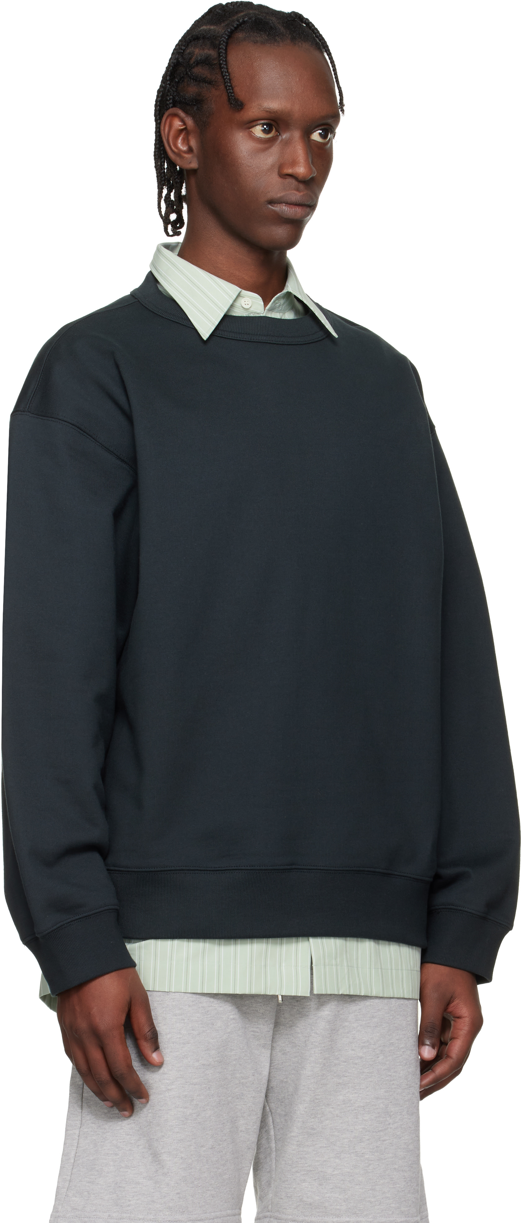 Dries Van Noten - Pull molletonné surdimensionné noir