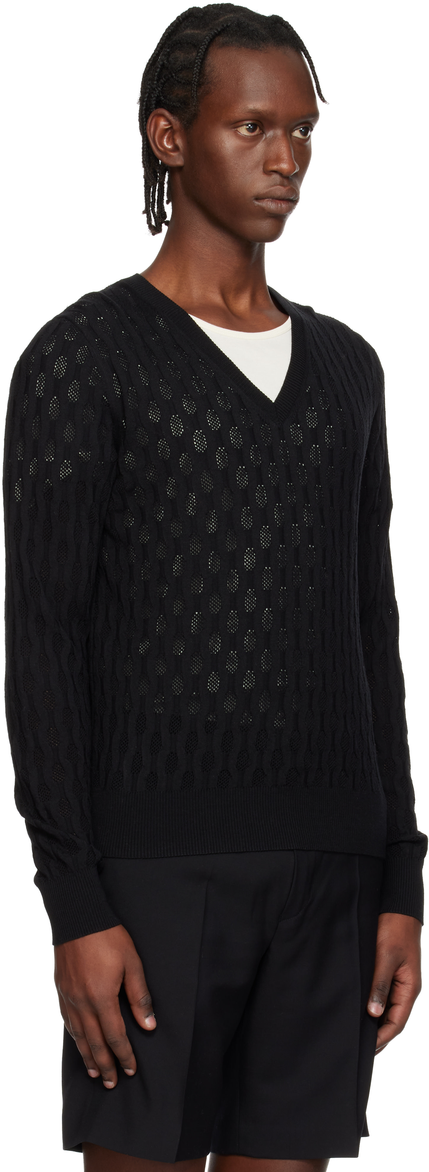 Dries Van Noten - 블랙 니트 스웨터