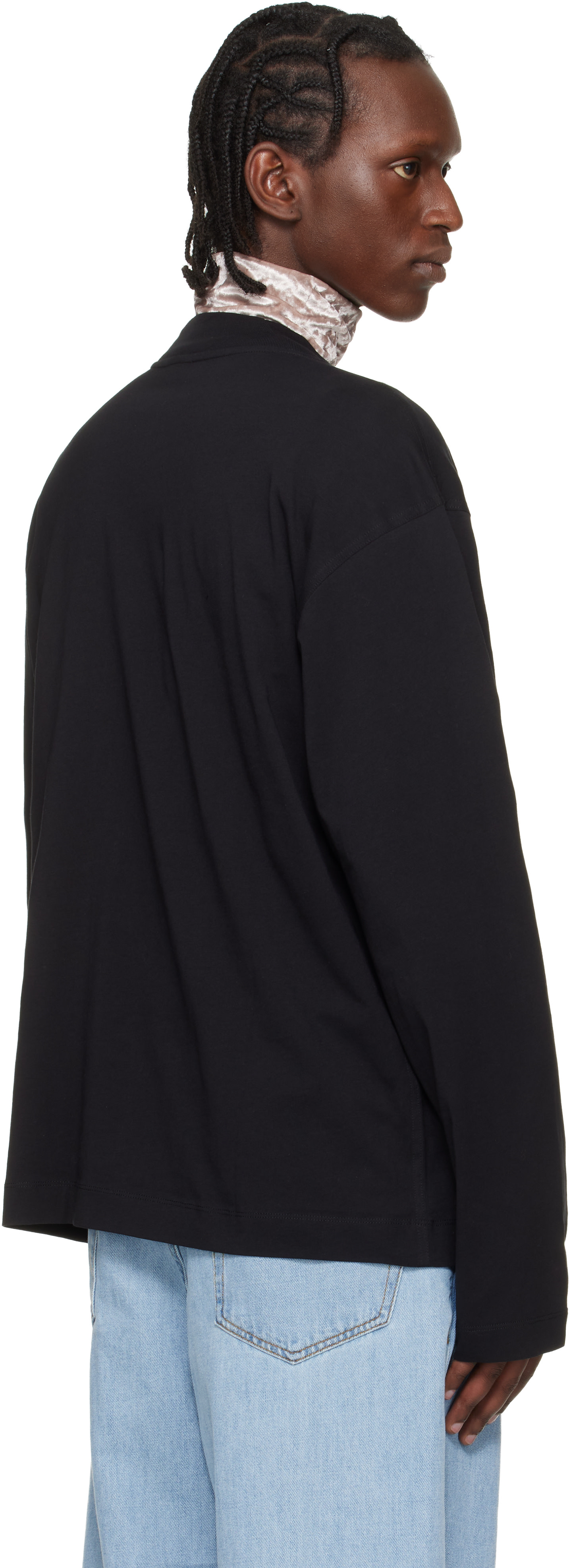 Dries Van Noten: Black Long Sleeve T-shirt | SSENSE