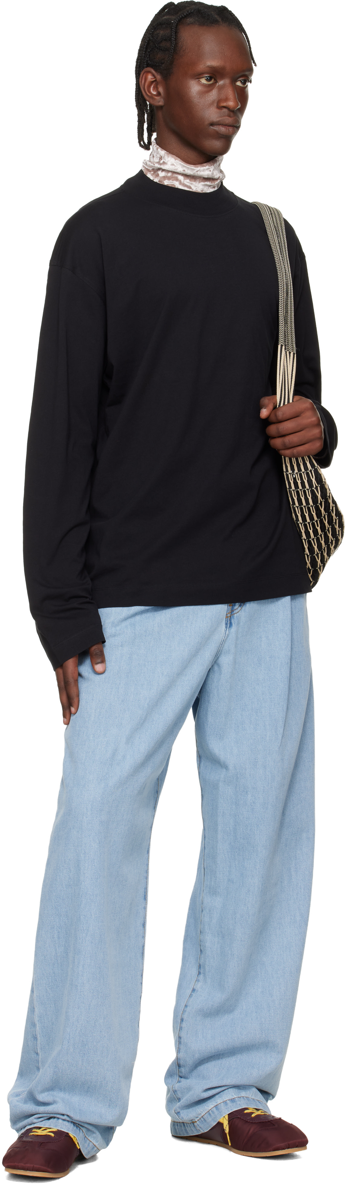 Dries Van Noten: Black Long Sleeve T-shirt | SSENSE