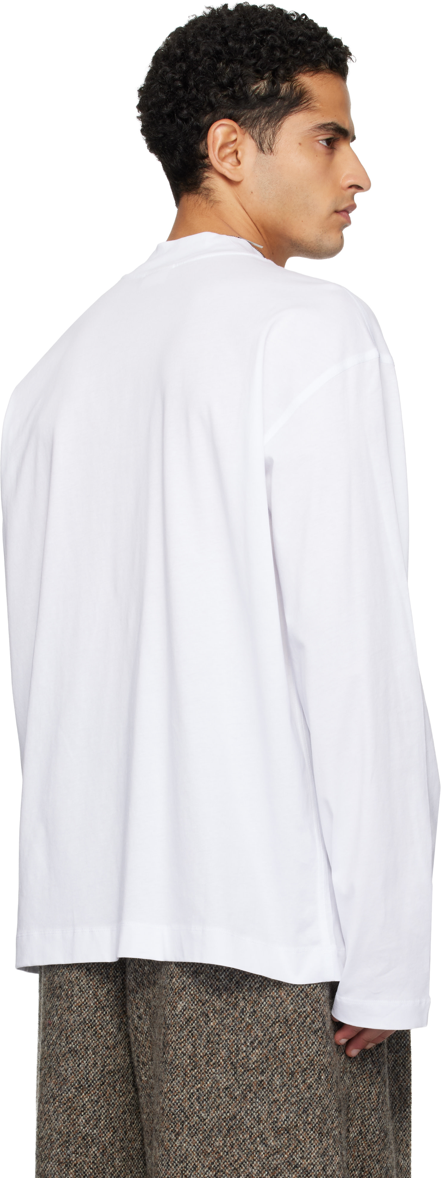 Dries Van Noten: White Long Sleeve T-shirt | SSENSE