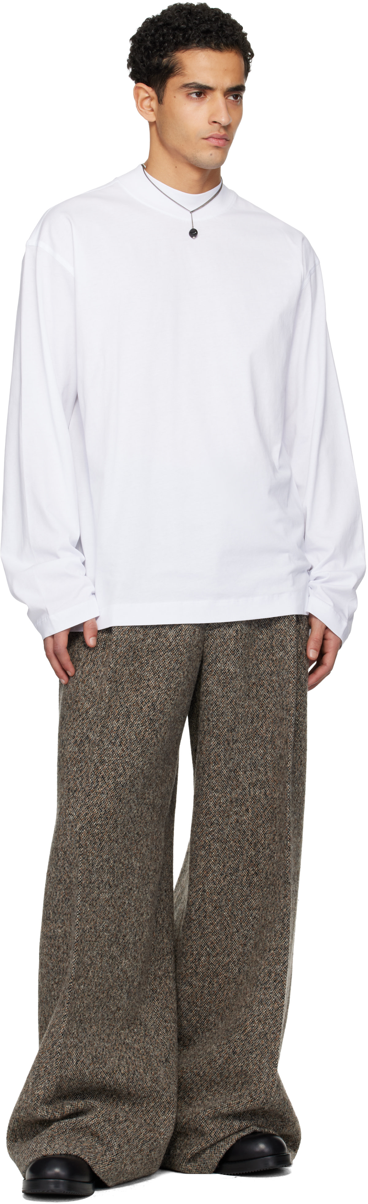 Dries Van Noten: White Long Sleeve T-shirt | SSENSE