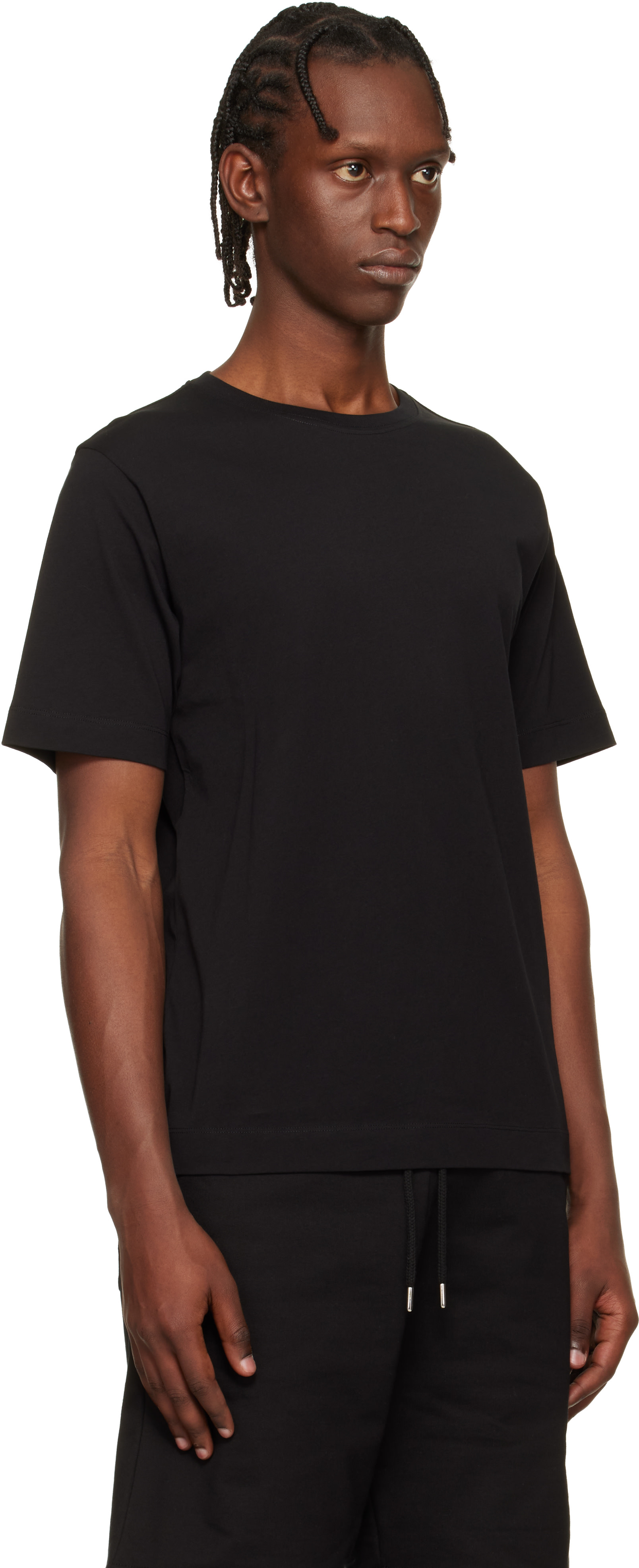 Dries Van Noten: ブラック Regular コットン Tシャツ | SSENSE 日本