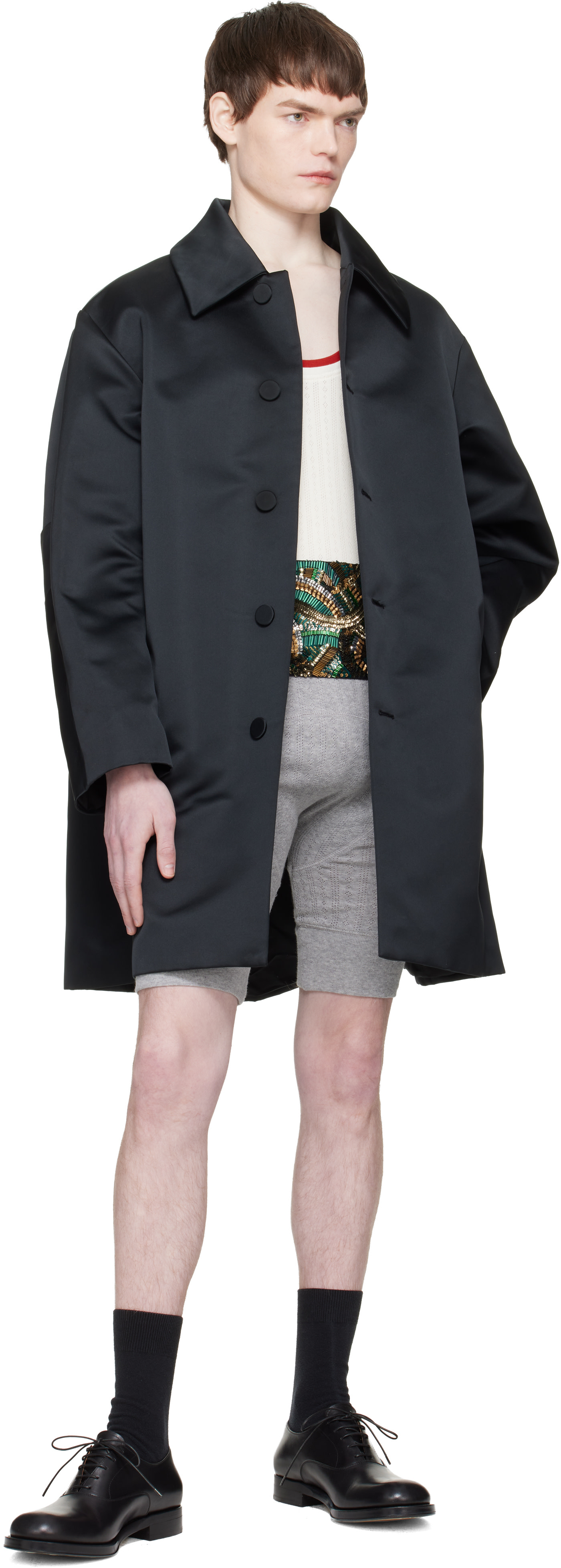 Dries Van Noten - 블랙 가죽 옥스포드 슈즈