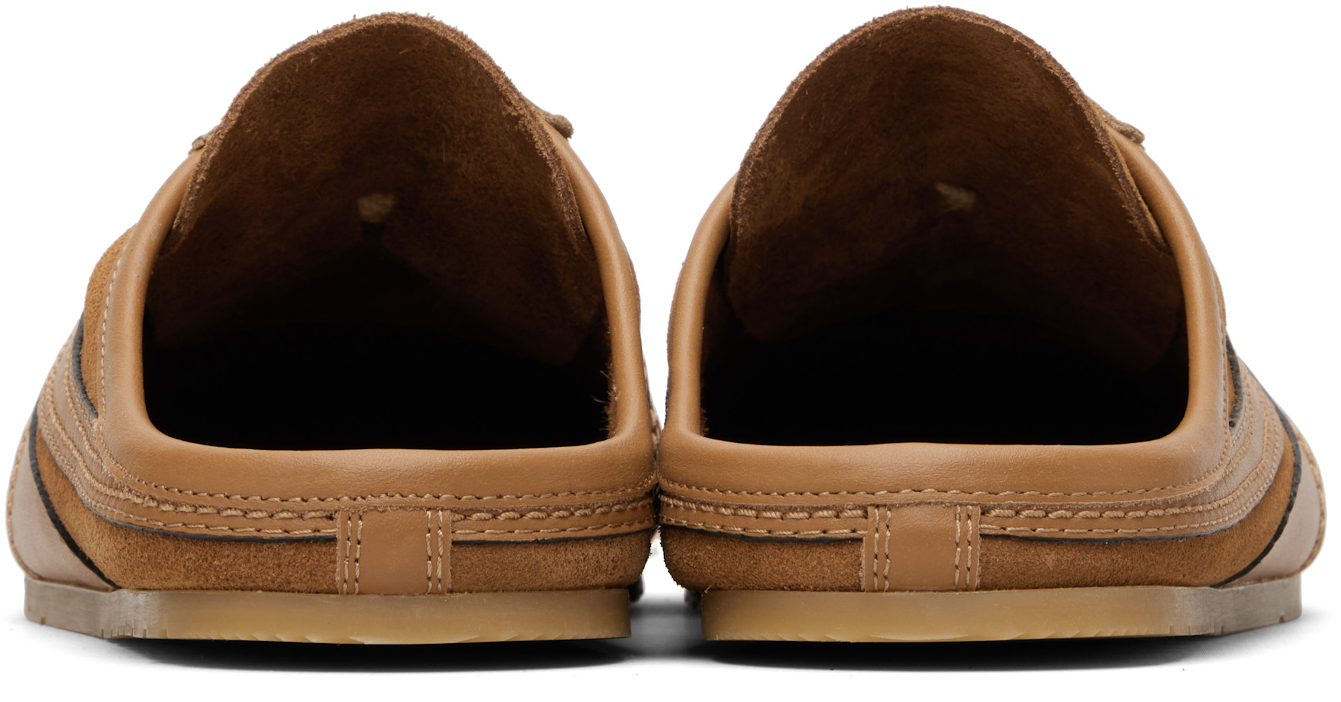 Dries Van Noten: Brown Suede Mule Sneakers | SSENSE