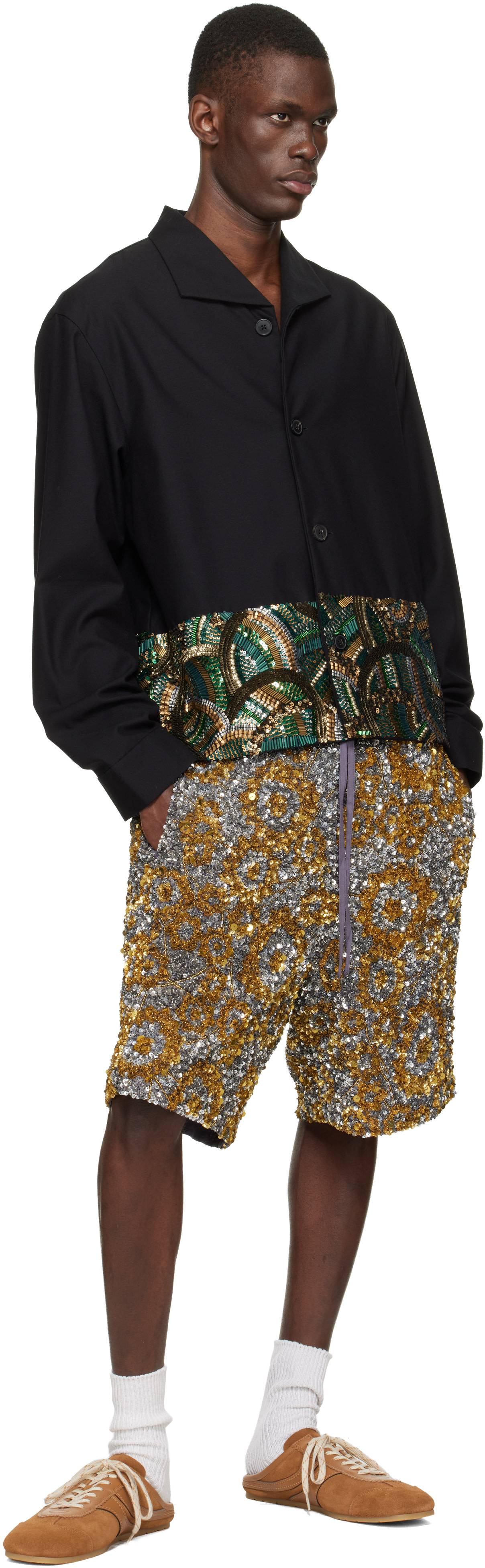 Dries Van Noten: ブラウン スエード ミュールスニーカー | SSENSE 日本
