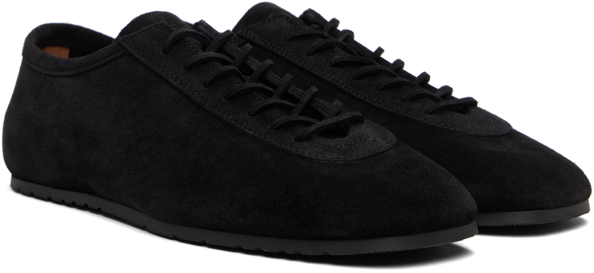 Dries Van Noten - Baskets noires en suède
