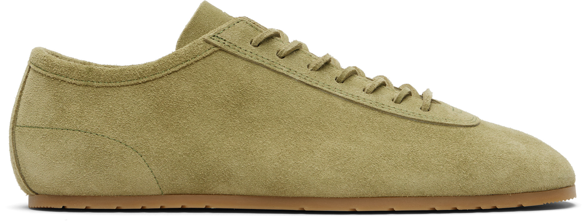 Dries Van Noten - Baskets kaki en suède