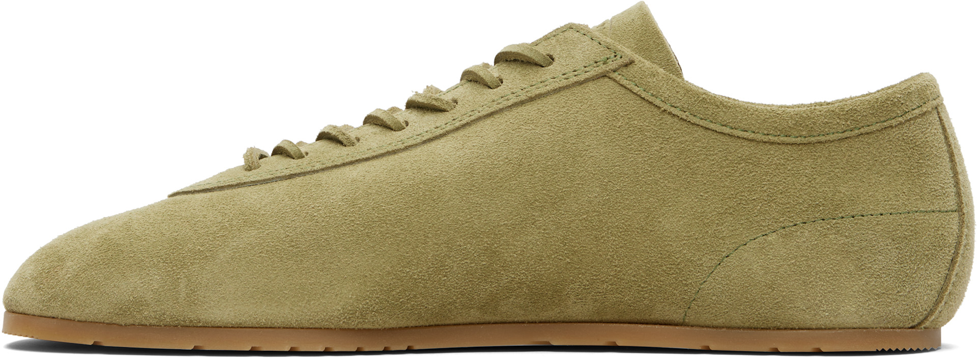 Dries Van Noten - Baskets kaki en suède