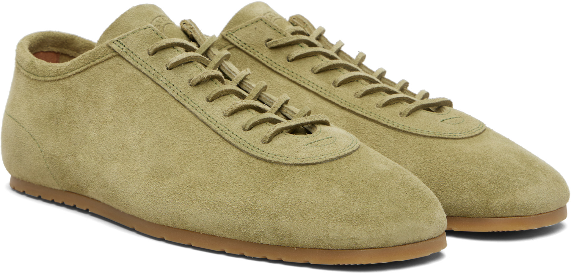 Dries Van Noten - Baskets kaki en suède