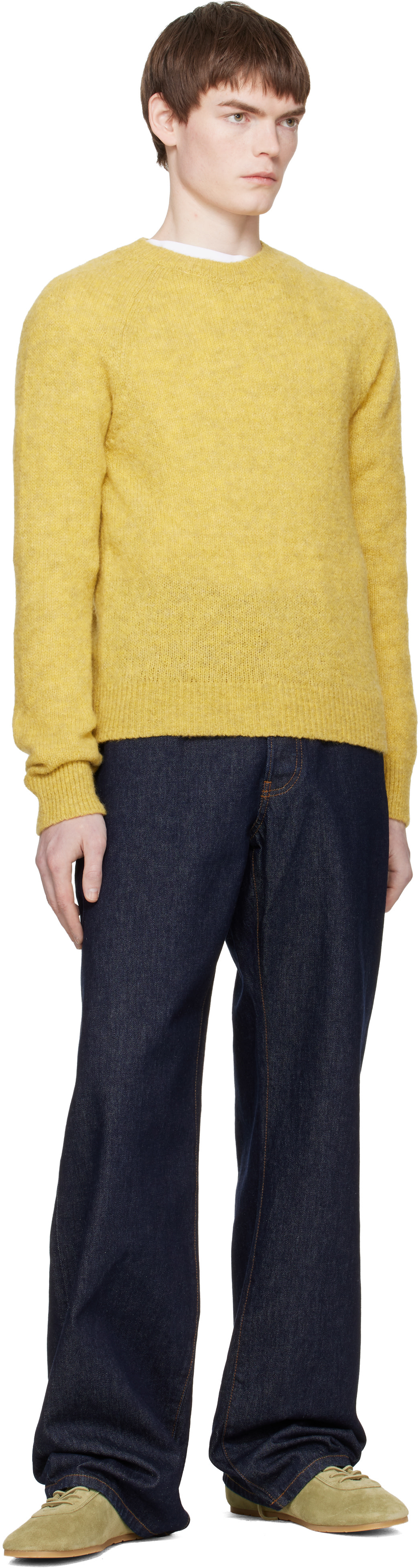 Dries Van Noten - Baskets kaki en suède