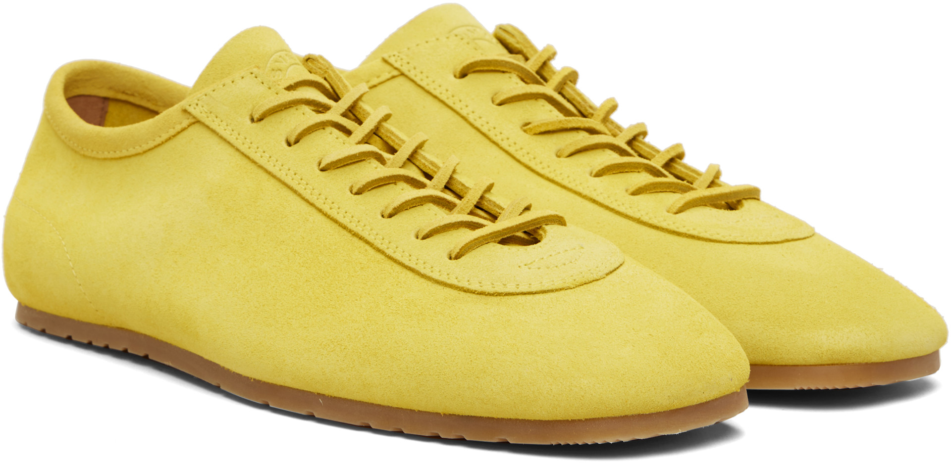Dries Van Noten: イエロー スエード スニーカー | SSENSE 日本 Dries Van Noten: イエロー スエード スニーカー | SSENSE 日本