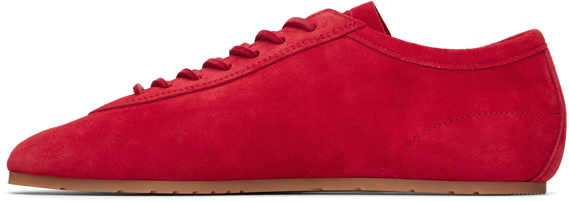 Dries Van Noten - Baskets rouges en suède