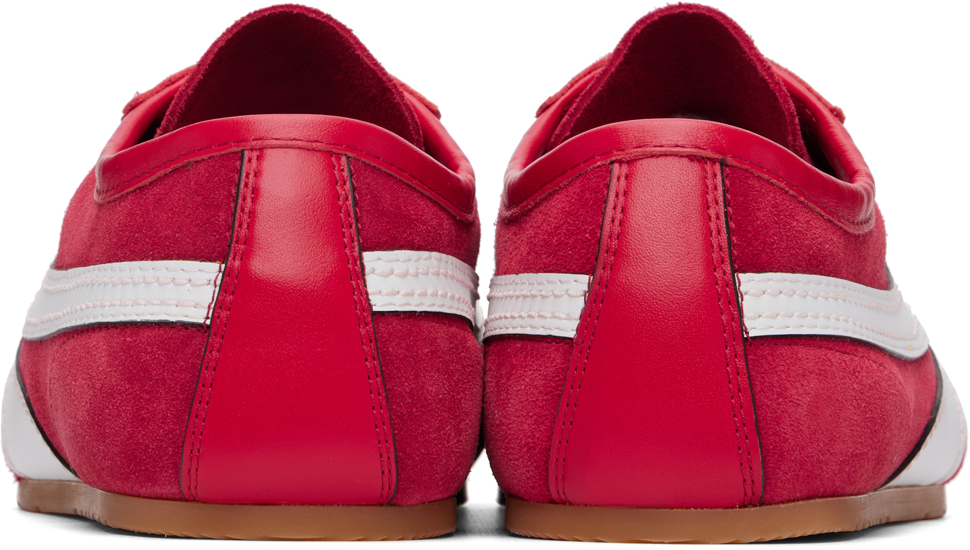Dries Van Noten - 레드 스웨이드 스니커즈