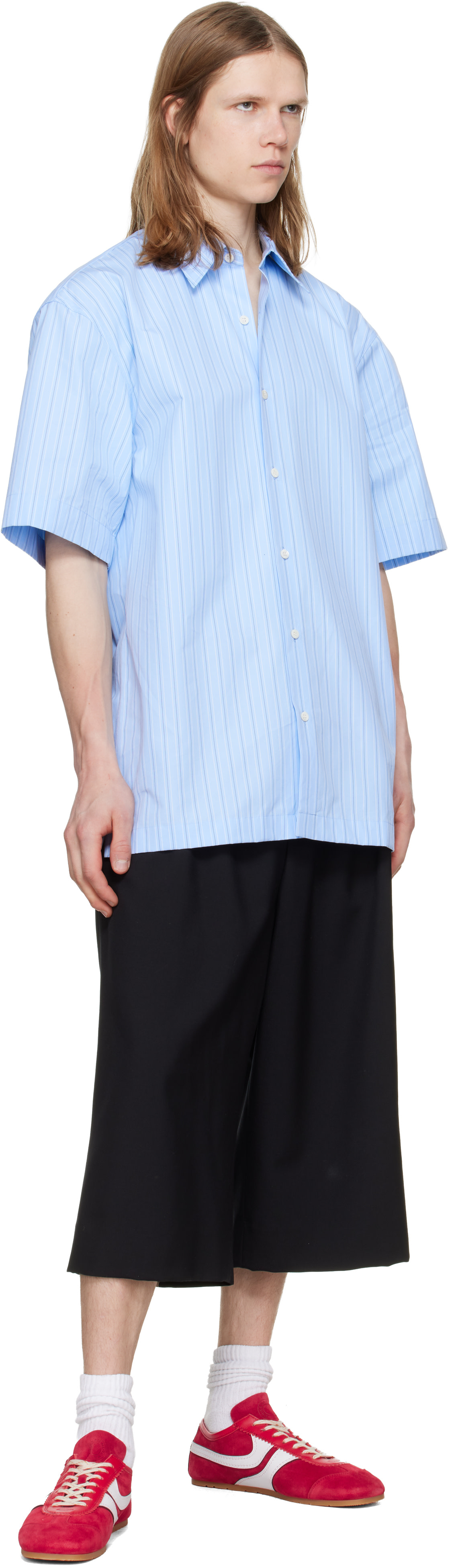 Dries Van Noten - 레드 스웨이드 스니커즈
