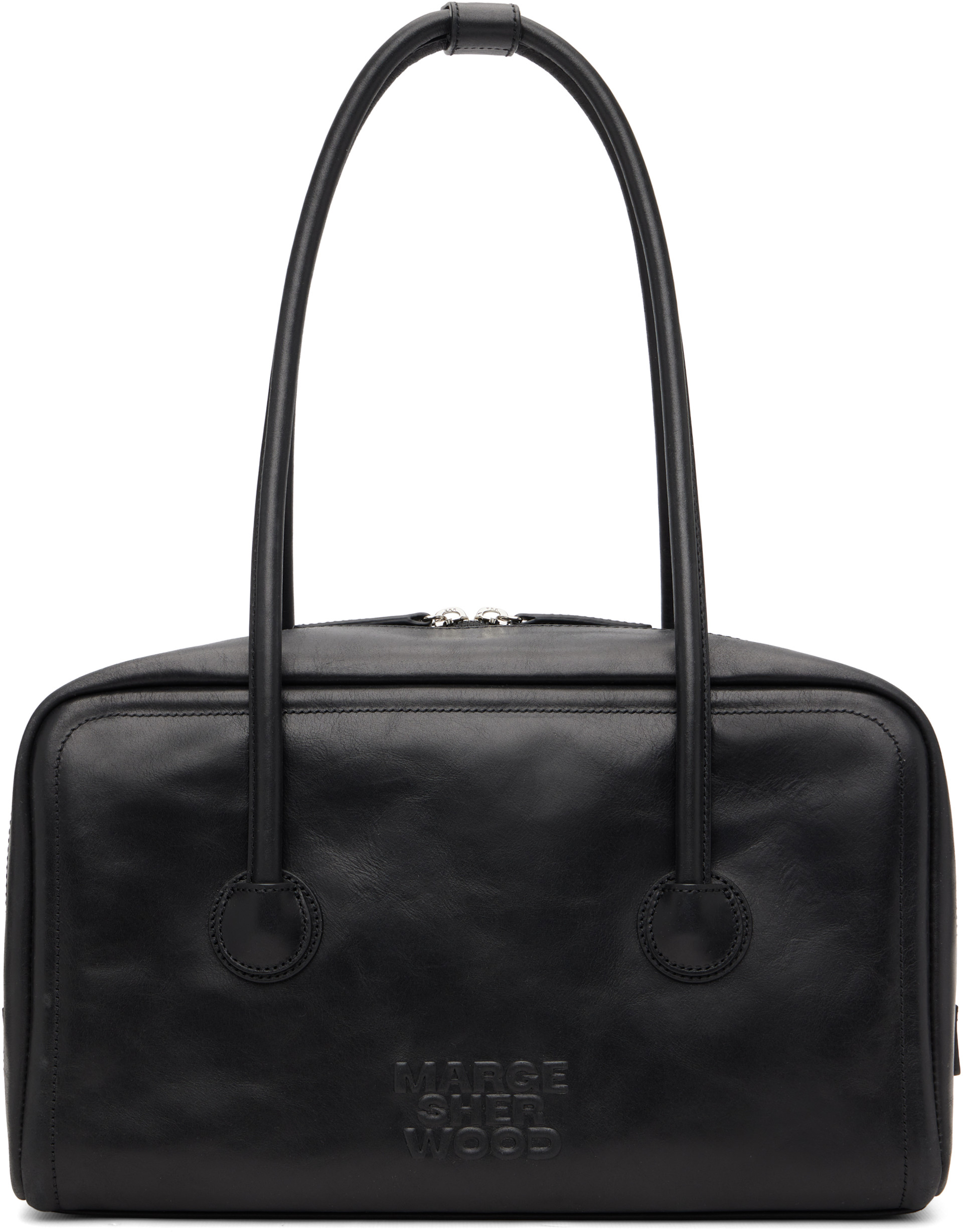 MARGESHERWOOD: Black SOFT BOSTON Bag | SSENSE