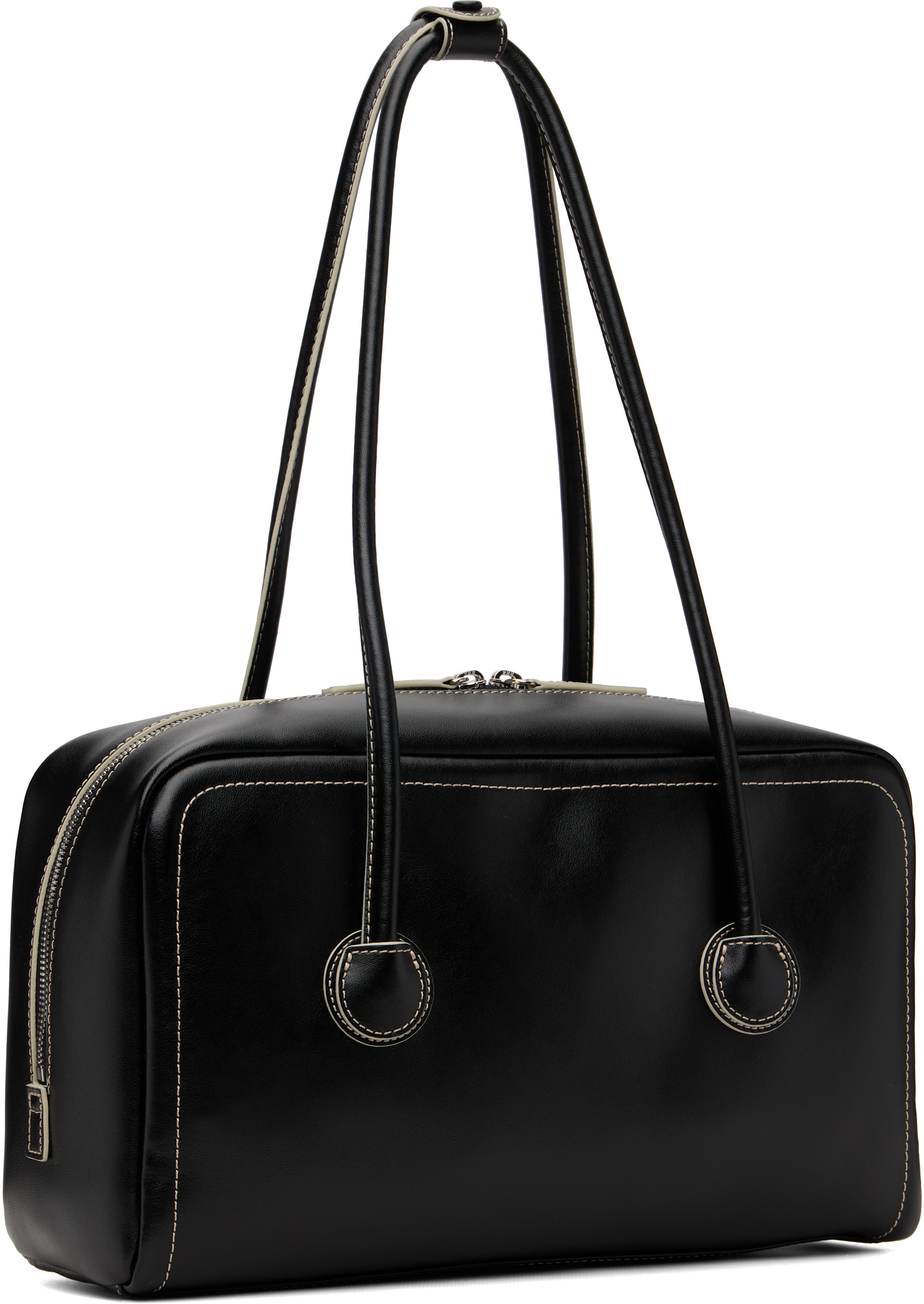 MARGESHERWOOD: Black Soft Boston Bag | SSENSE