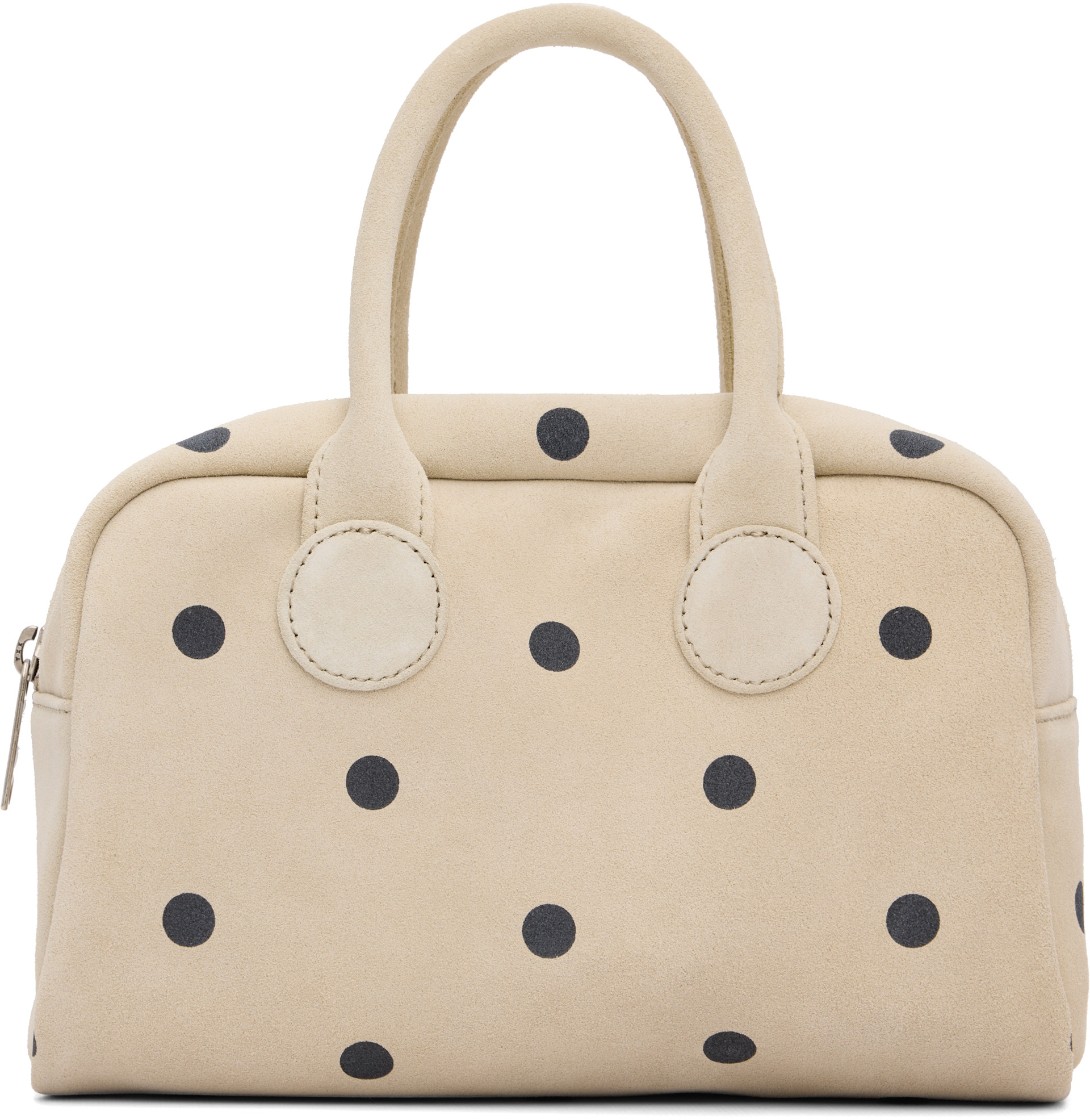 HACKFORD & SONG スタースクエアリング ハックフォード＆ソング MARGESHERWOOD: Beige & Black Soft Bowling Bag | SSENSE