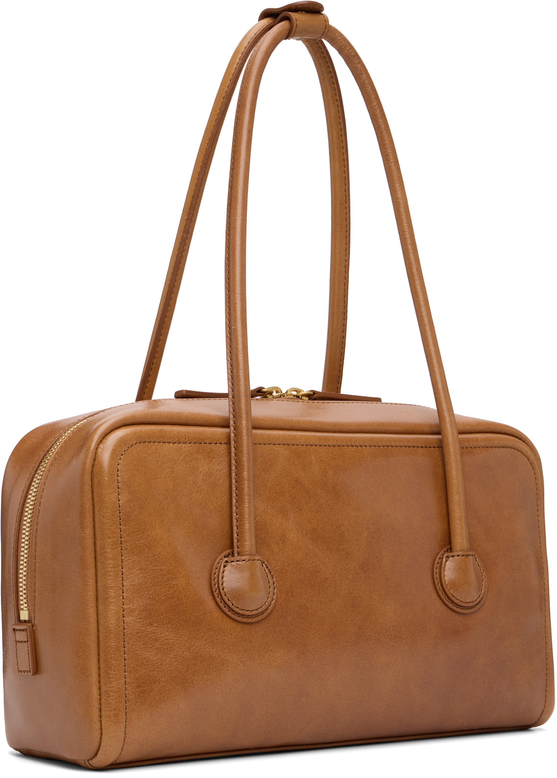 MARGESHERWOOD: Brown Soft Boston Small Bag | SSENSE